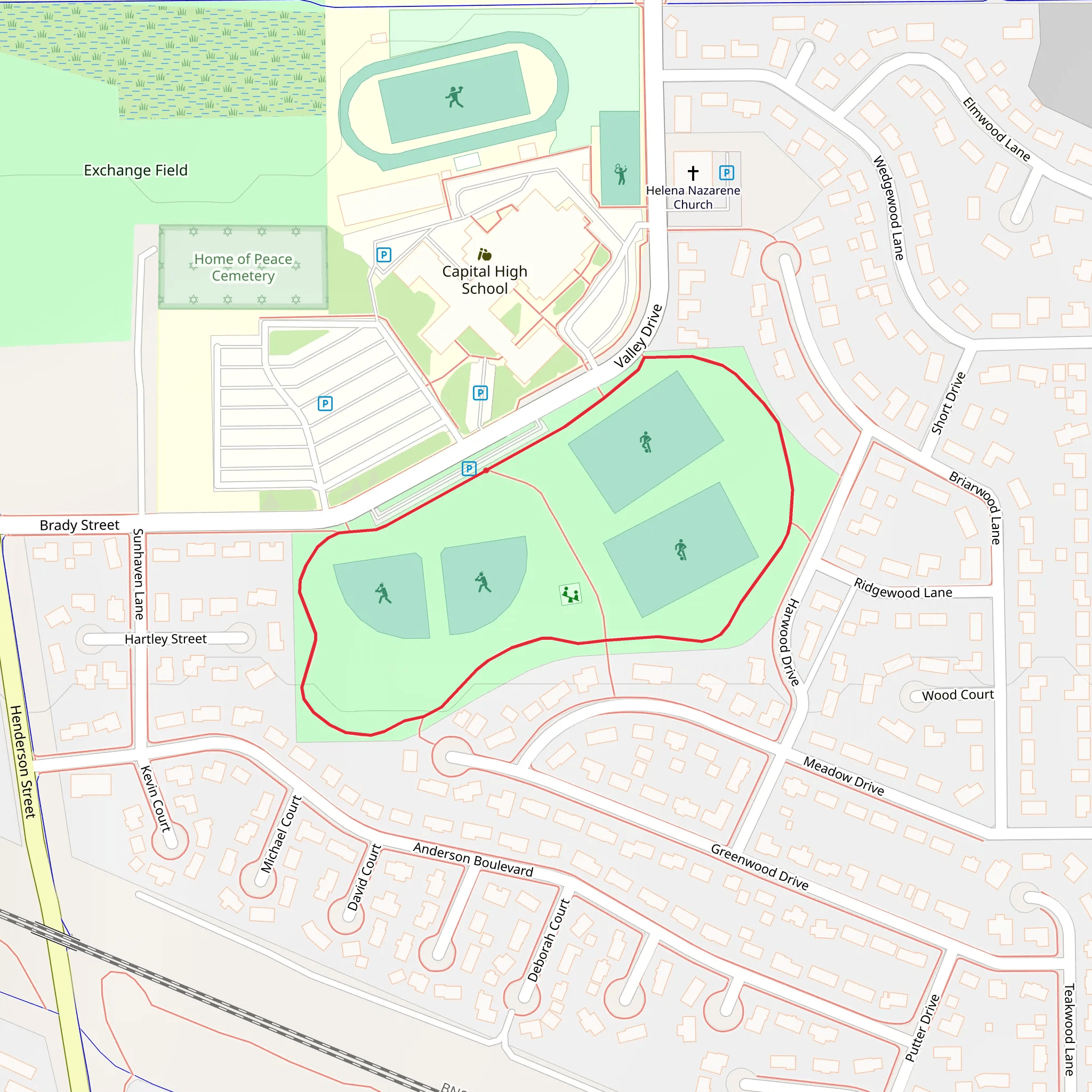 Northwest Park Loop mobile static map