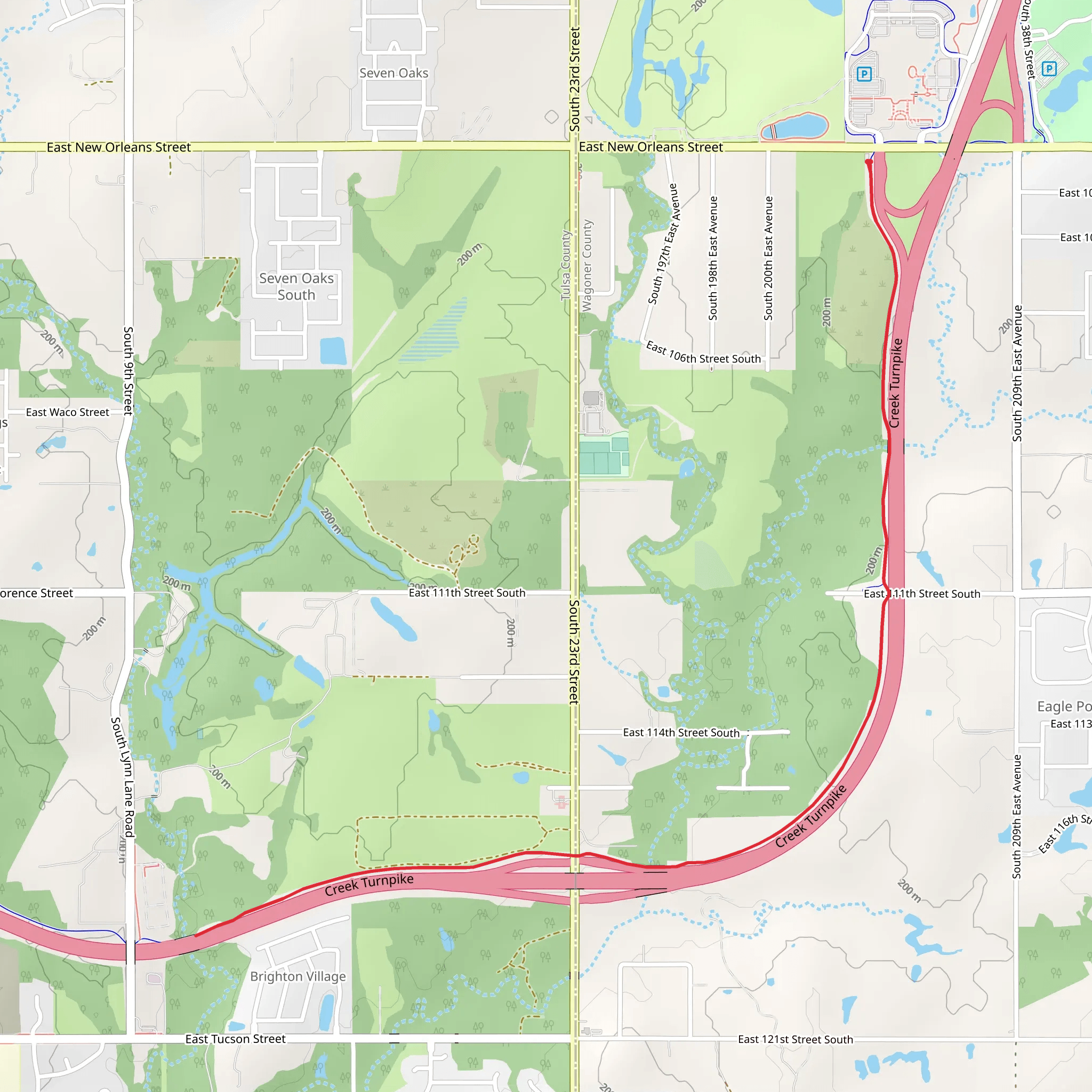 Liberty Parkway Trail mobile static map