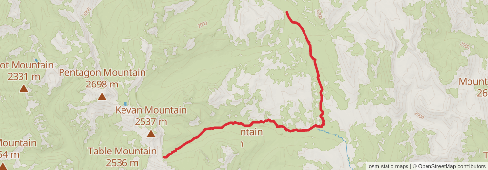 American Perimeter Trail - Rocky Mountains Primary stage 136 Map