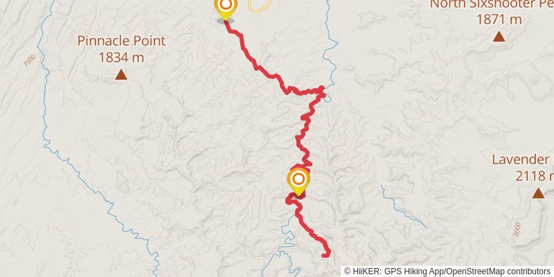 Angel Arch from Salt Flats Trail stage 3 Map