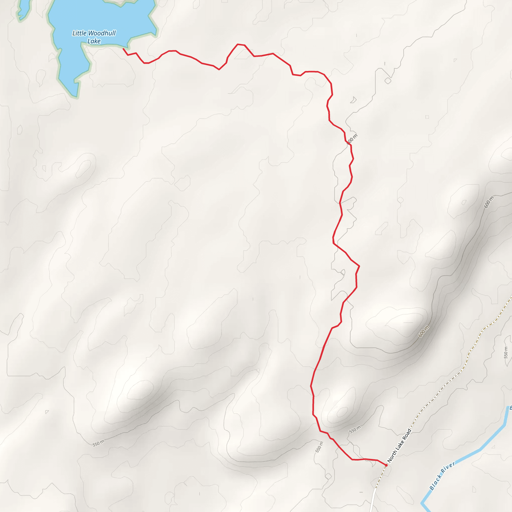 Little Woodhull Lake from North Lake Road mobile static map