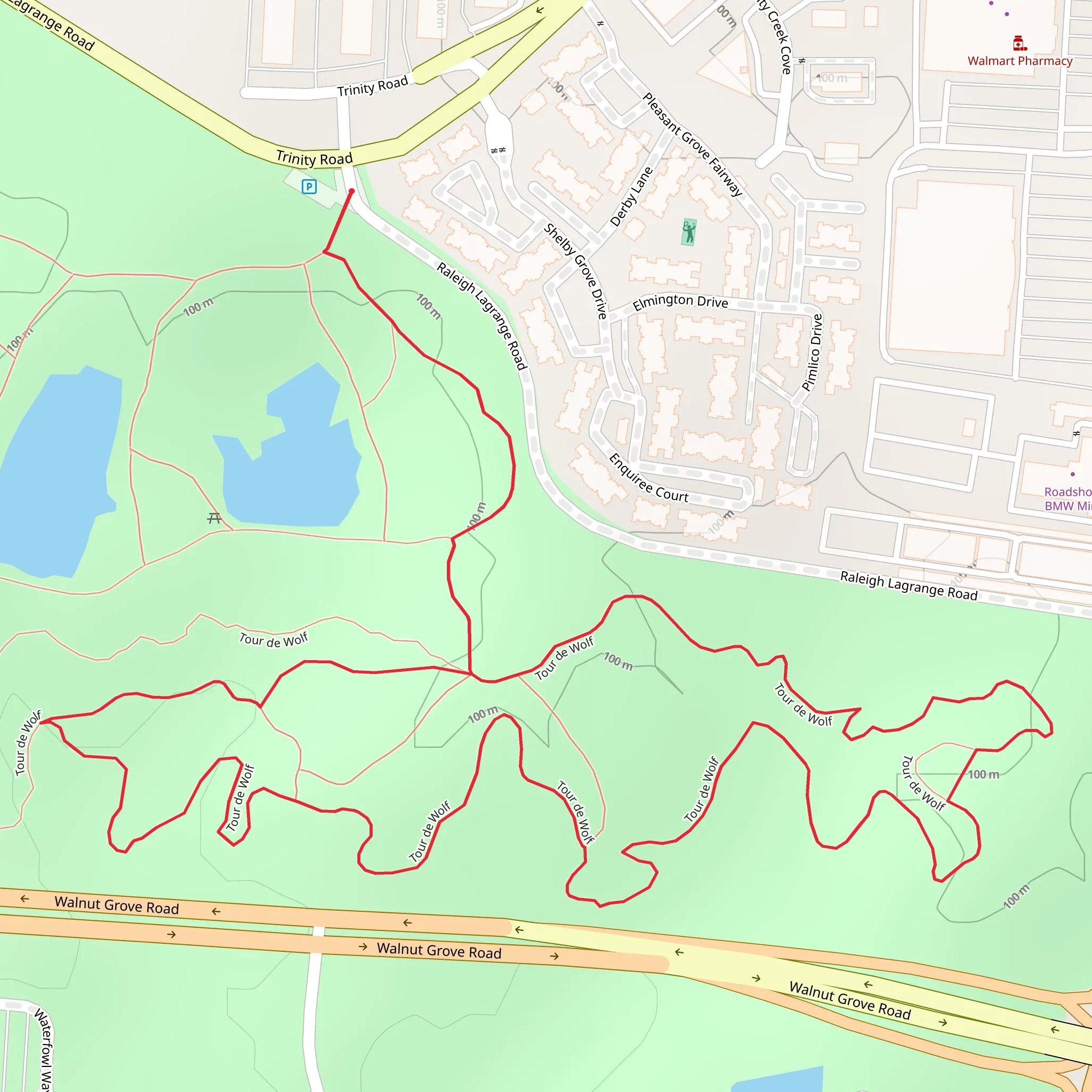 Tour de Wolf - Shelby Farms Park mobile static map