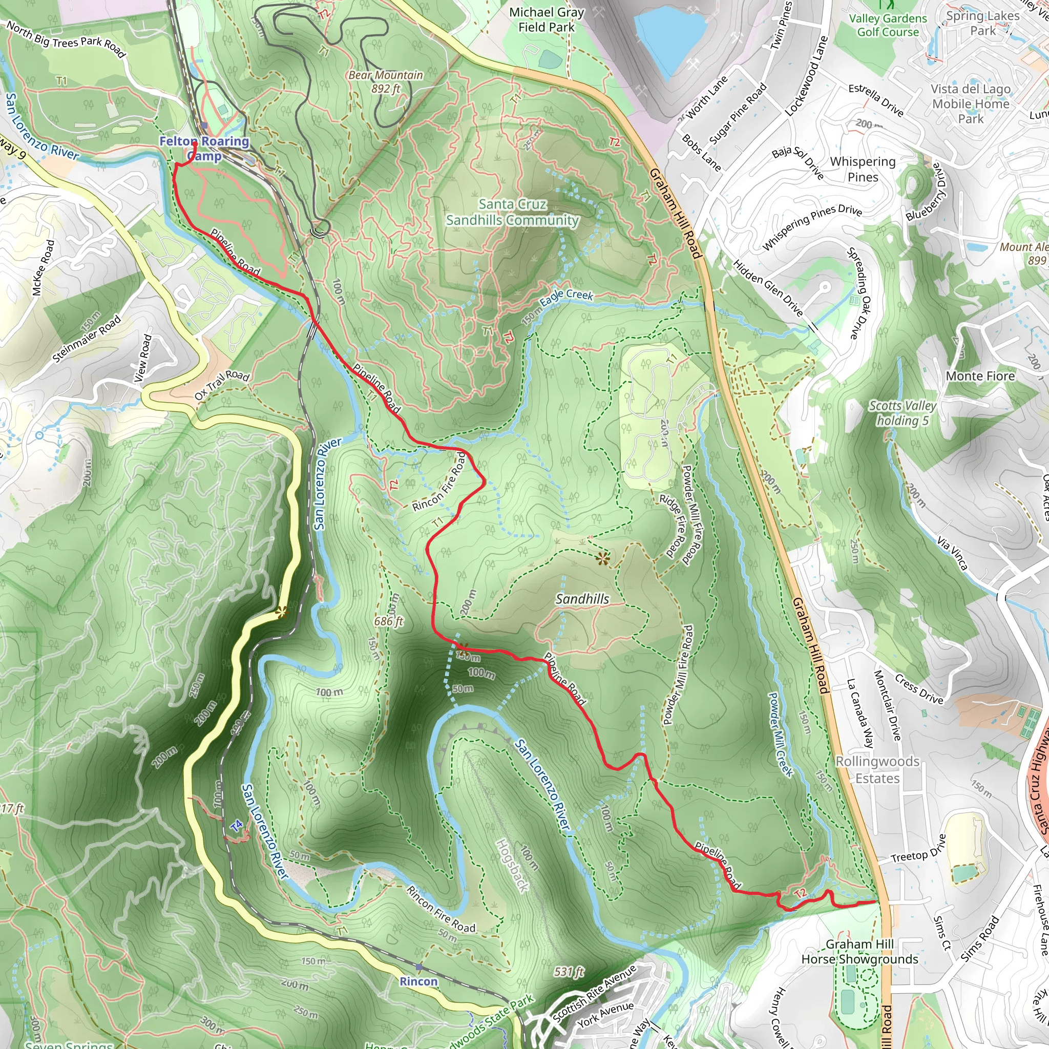 Pipeline Road Trail mobile static map