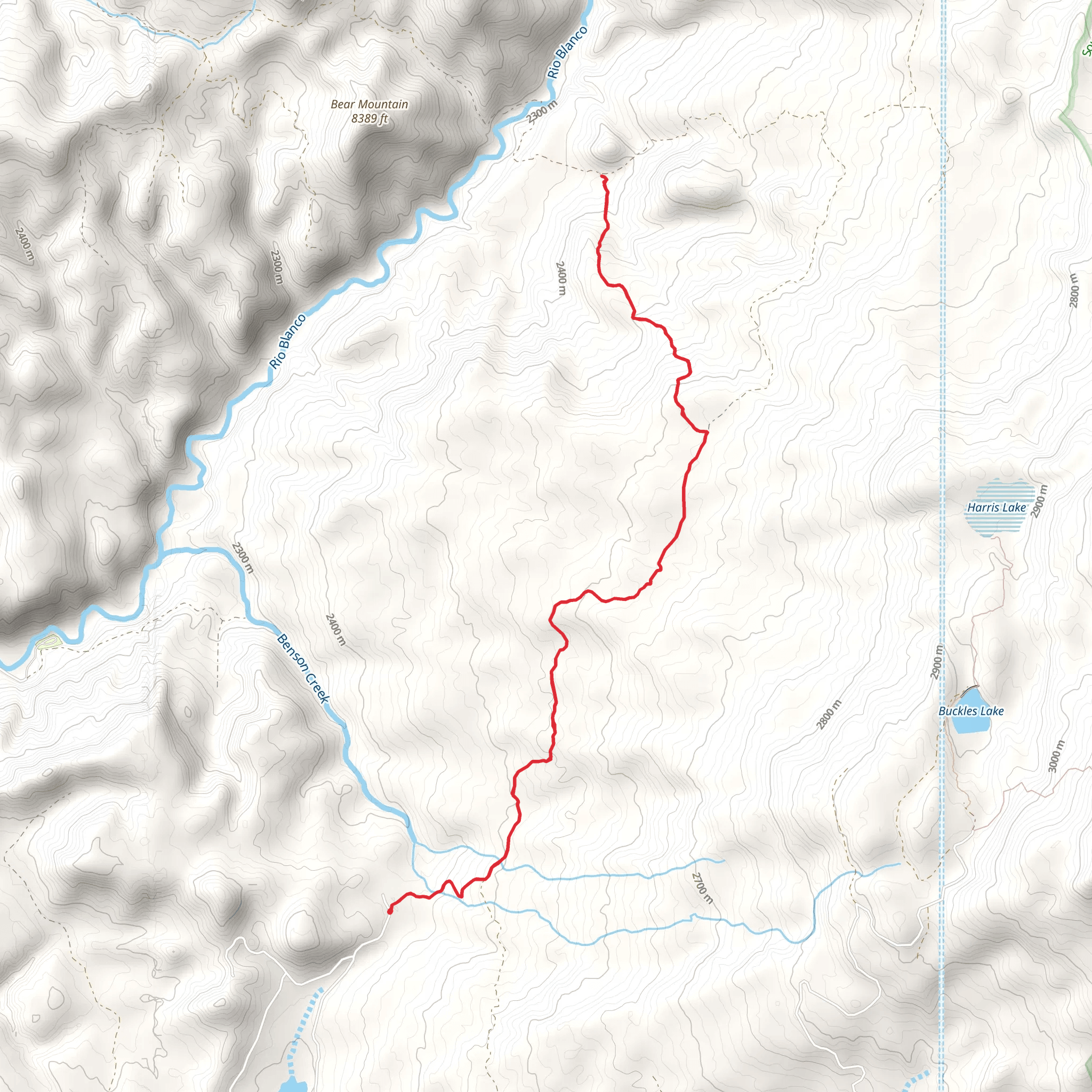 Blue Creek Trail mobile static map