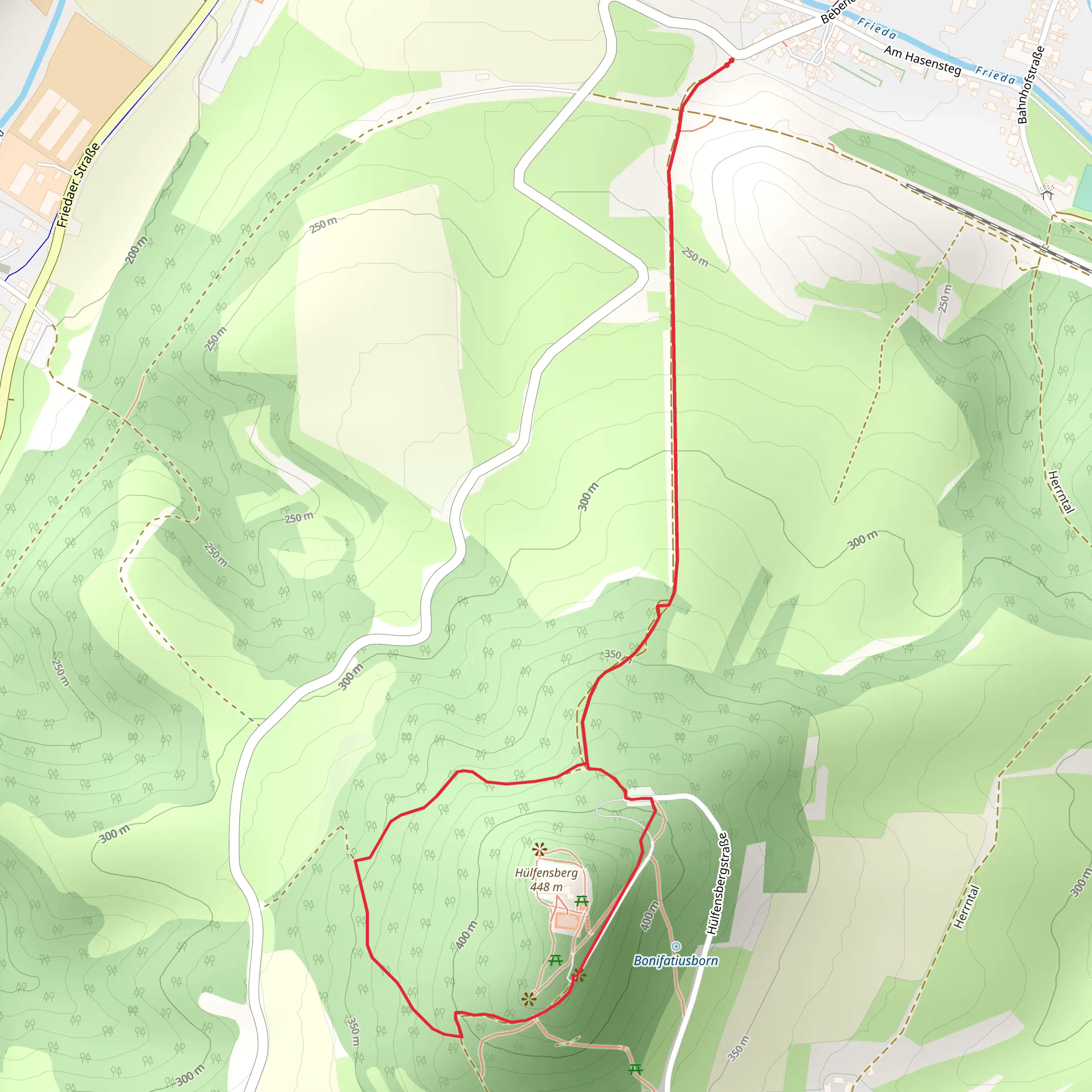 Hülfensberg Loop via Naturparkweg Leine Werra mobile static map