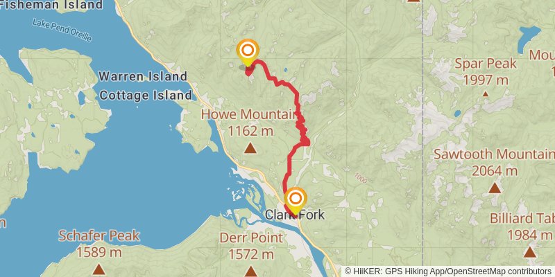 Idaho Centennial Trail stage 73 Map