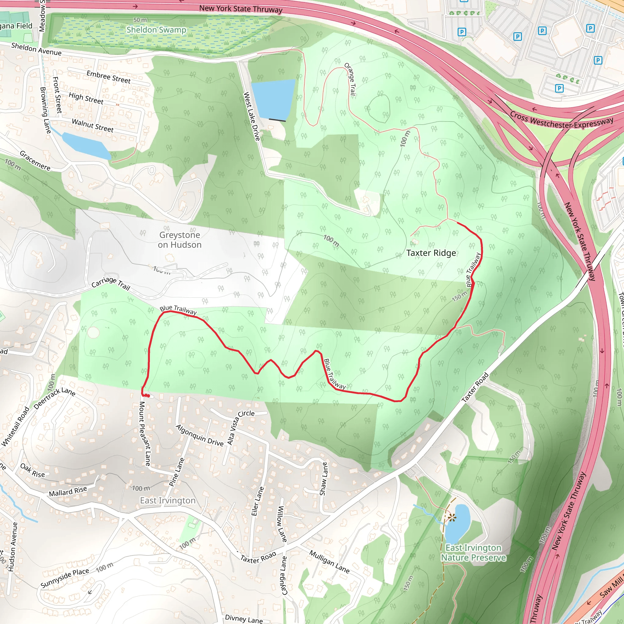 Taxter Ridge mobile static map