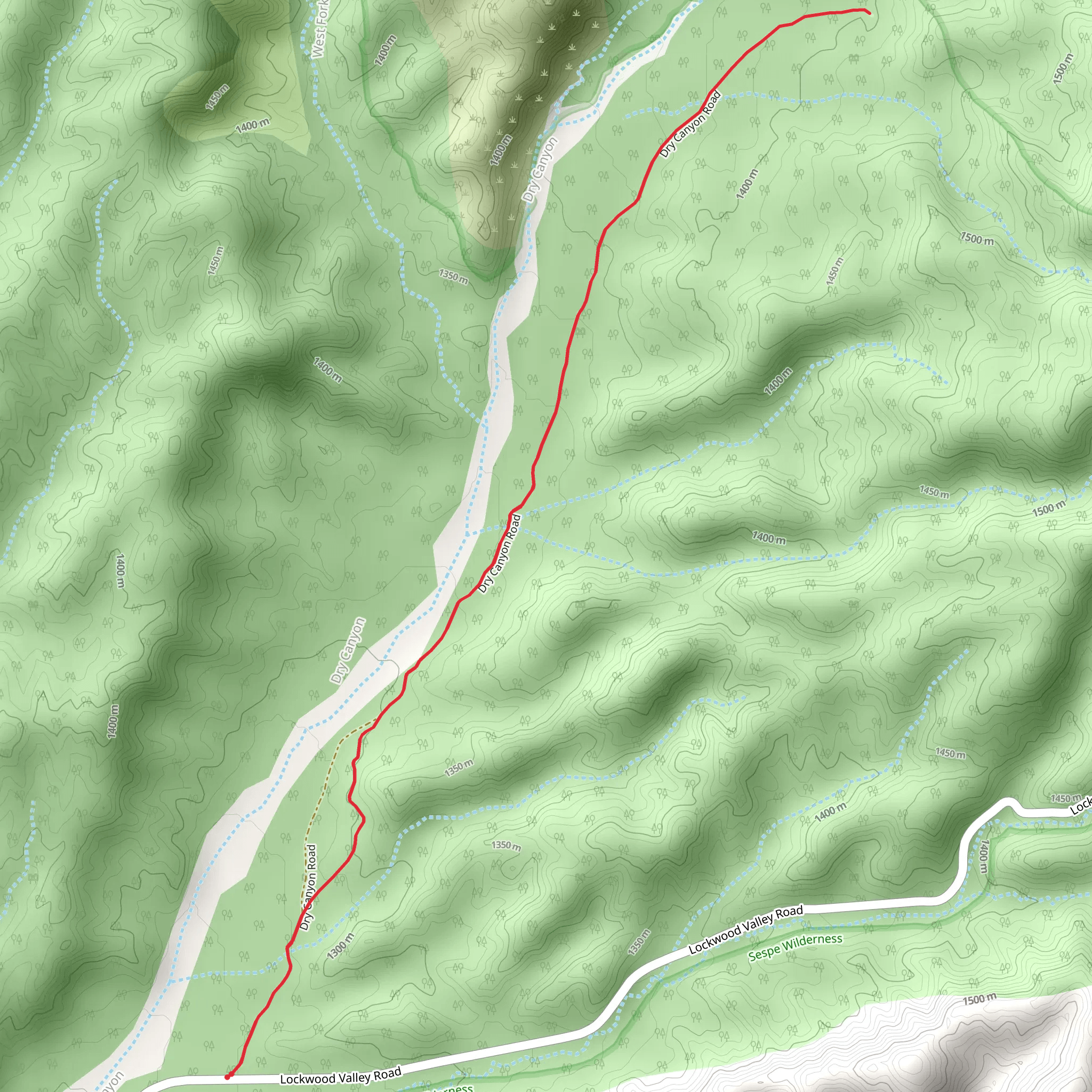 Dry Canyon Road mobile static map