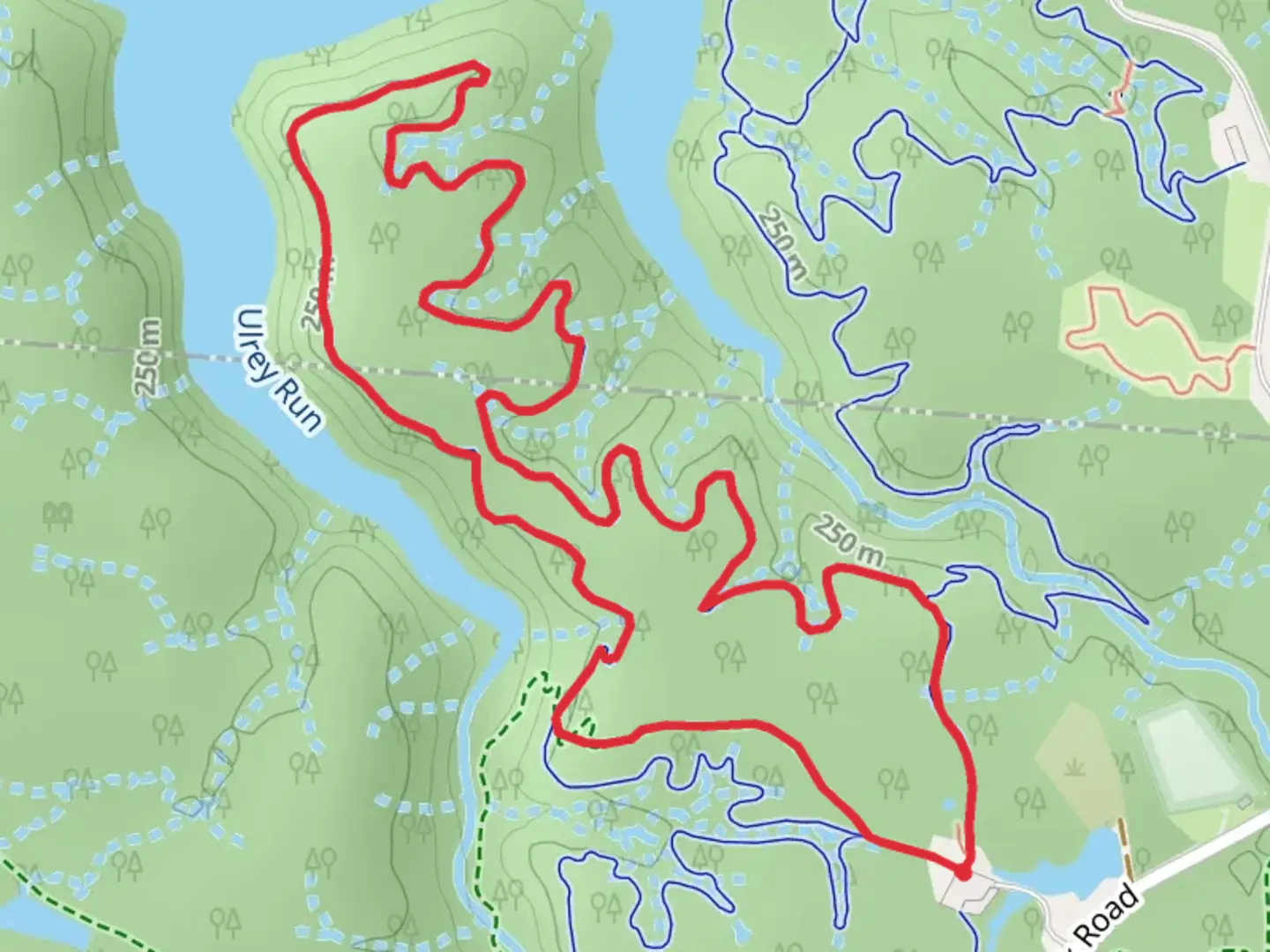 An image depicting the trail Intermediate Loop Trail and its surrounding area.