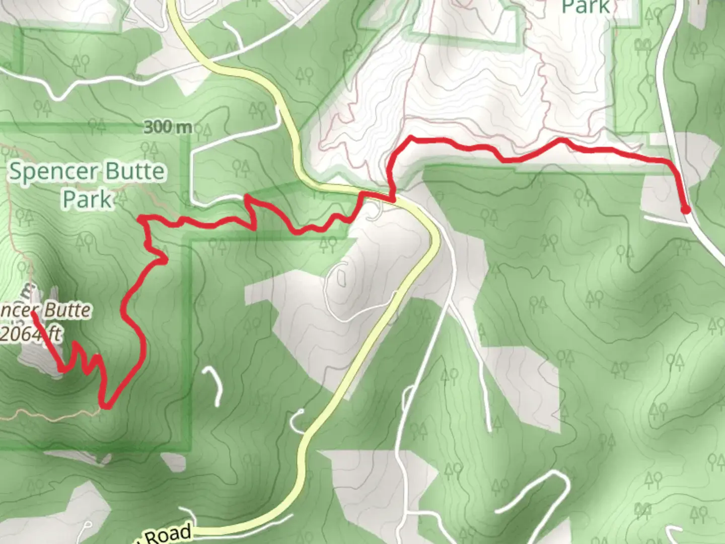 An image depicting the trail Spencer Butte from Dillard Road and its surrounding area.