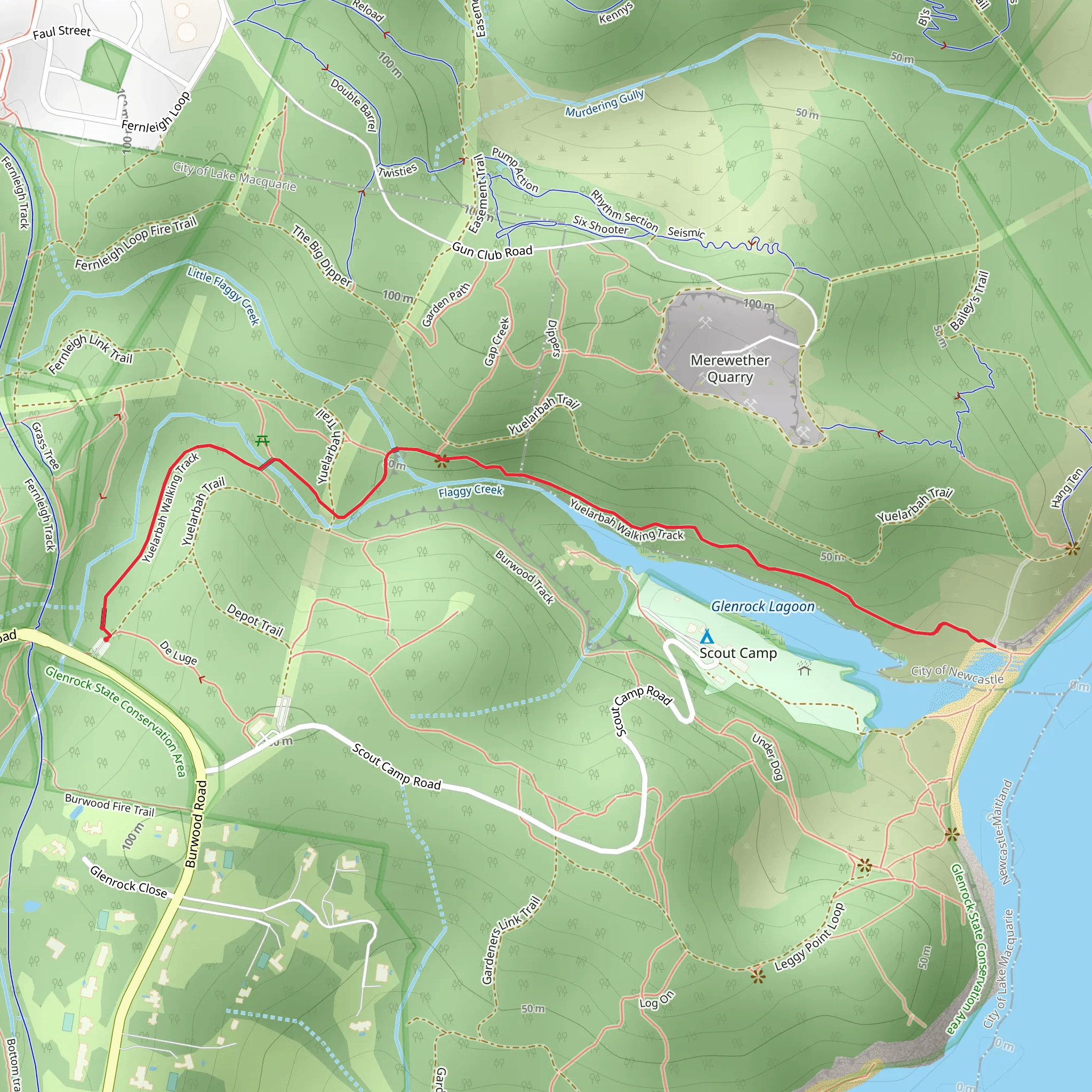 Yuelarbah Walking Track mobile static map
