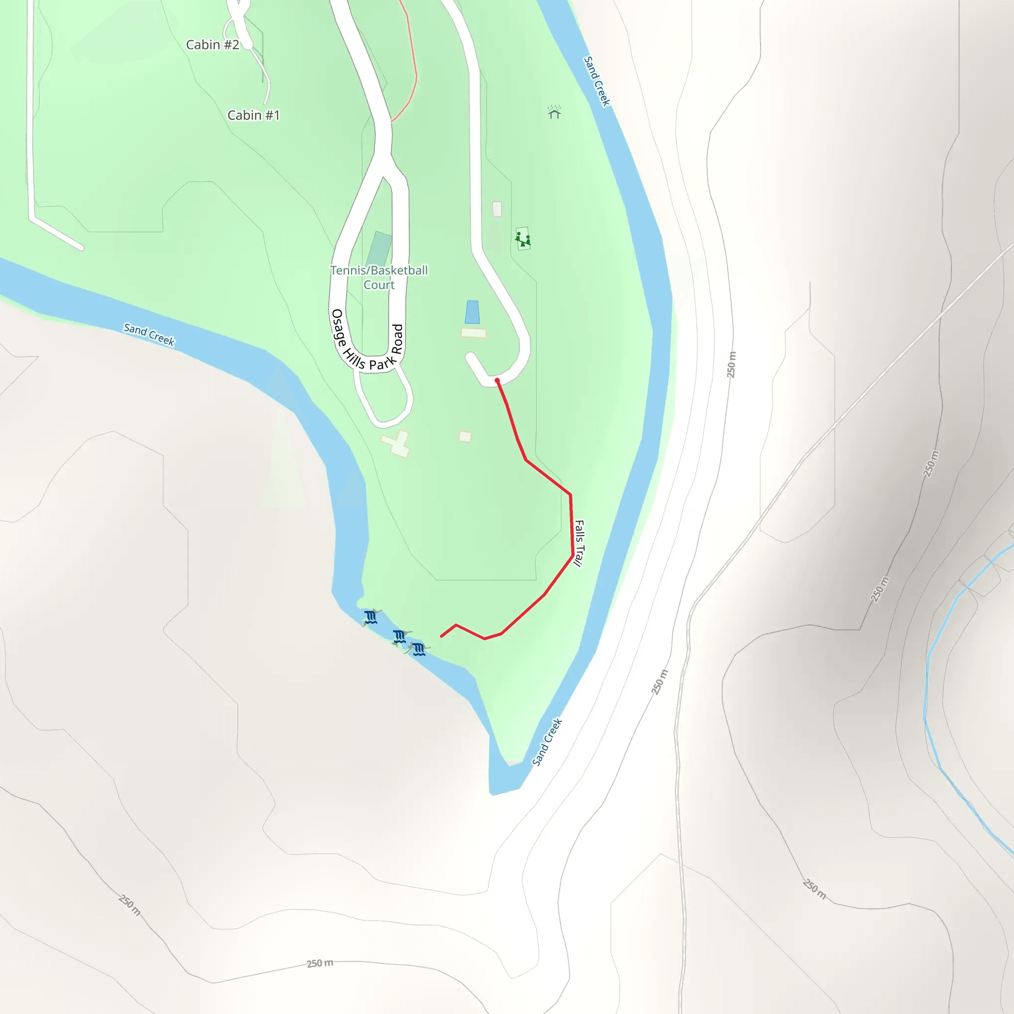 Falls Trail mobile static map