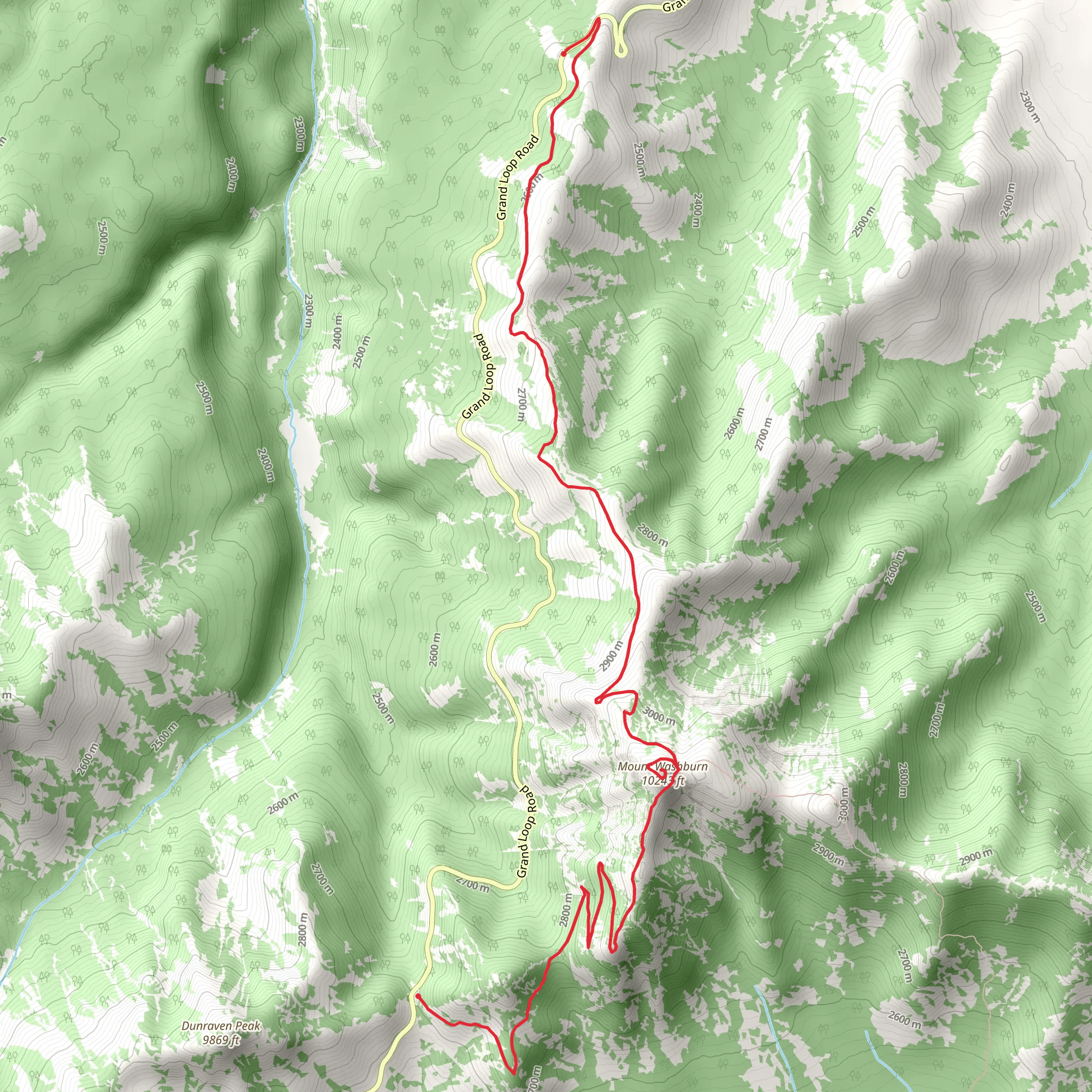 Chittenden Road-Mount Washburn mobile static map