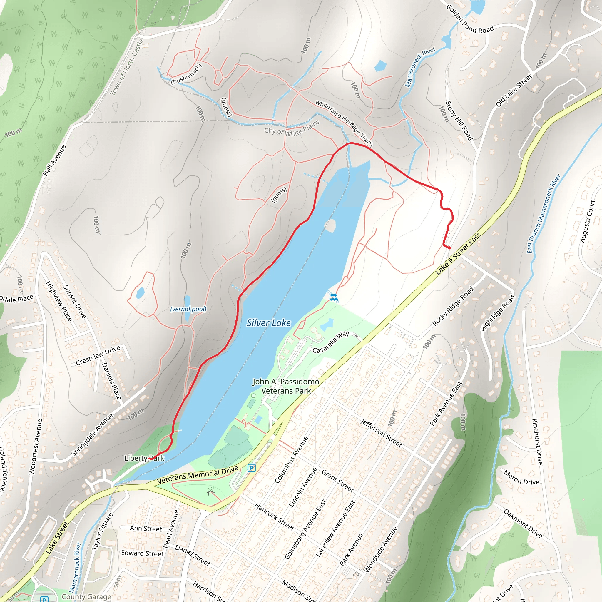 White Trail via Silver Lake mobile static map