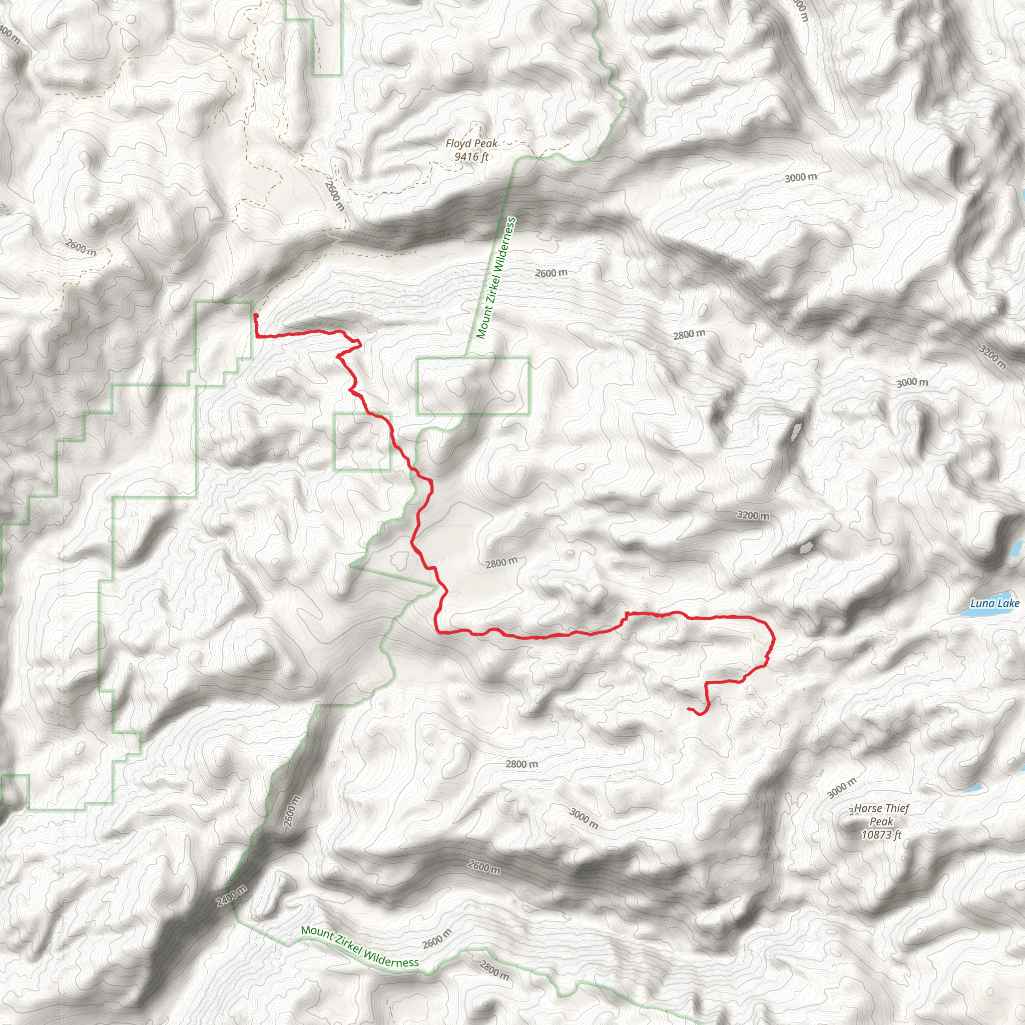 Fish Hawk Trail via Roaring Fork Trail mobile static map