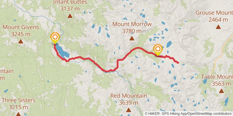 Piute Canyon Trail via Florence Lake Trail stage 5 Map