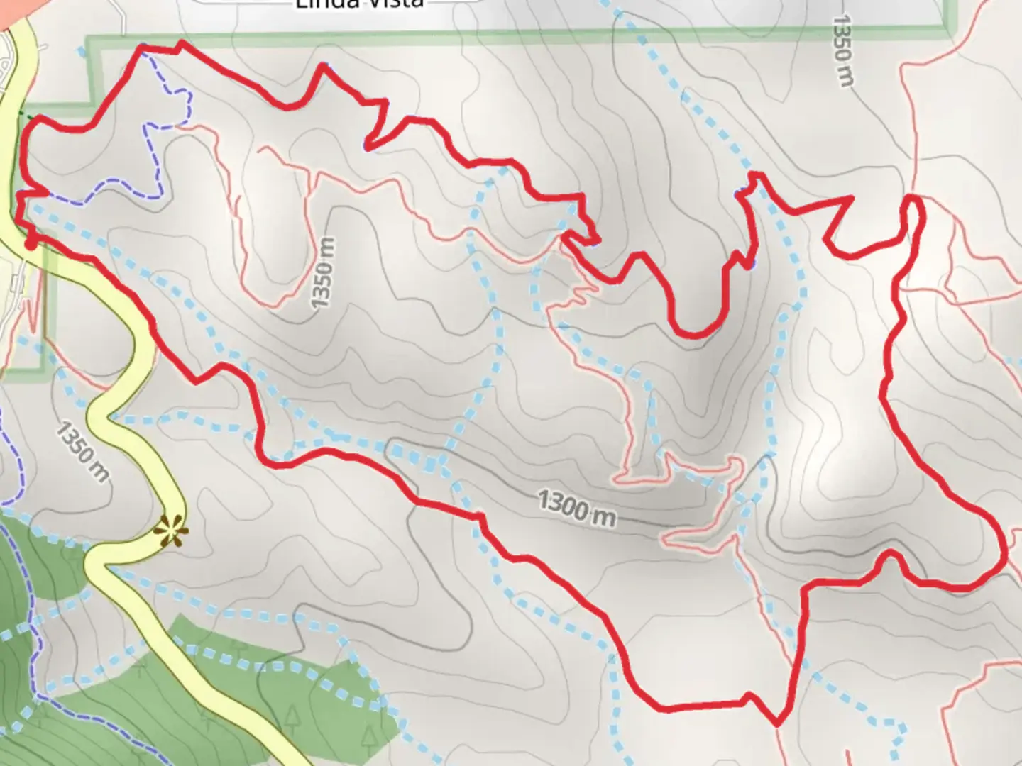 An image depicting the trail Overeasy, Skywalker and Herkenham Loop Trail and its surrounding area.