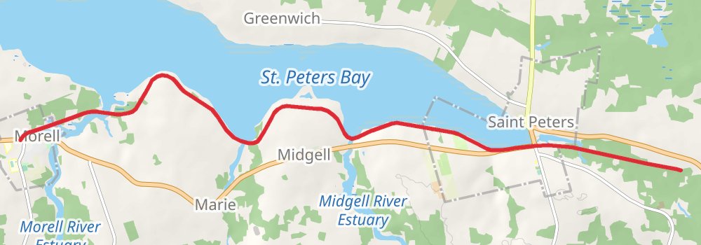 Confederation Trail stage 11 Map