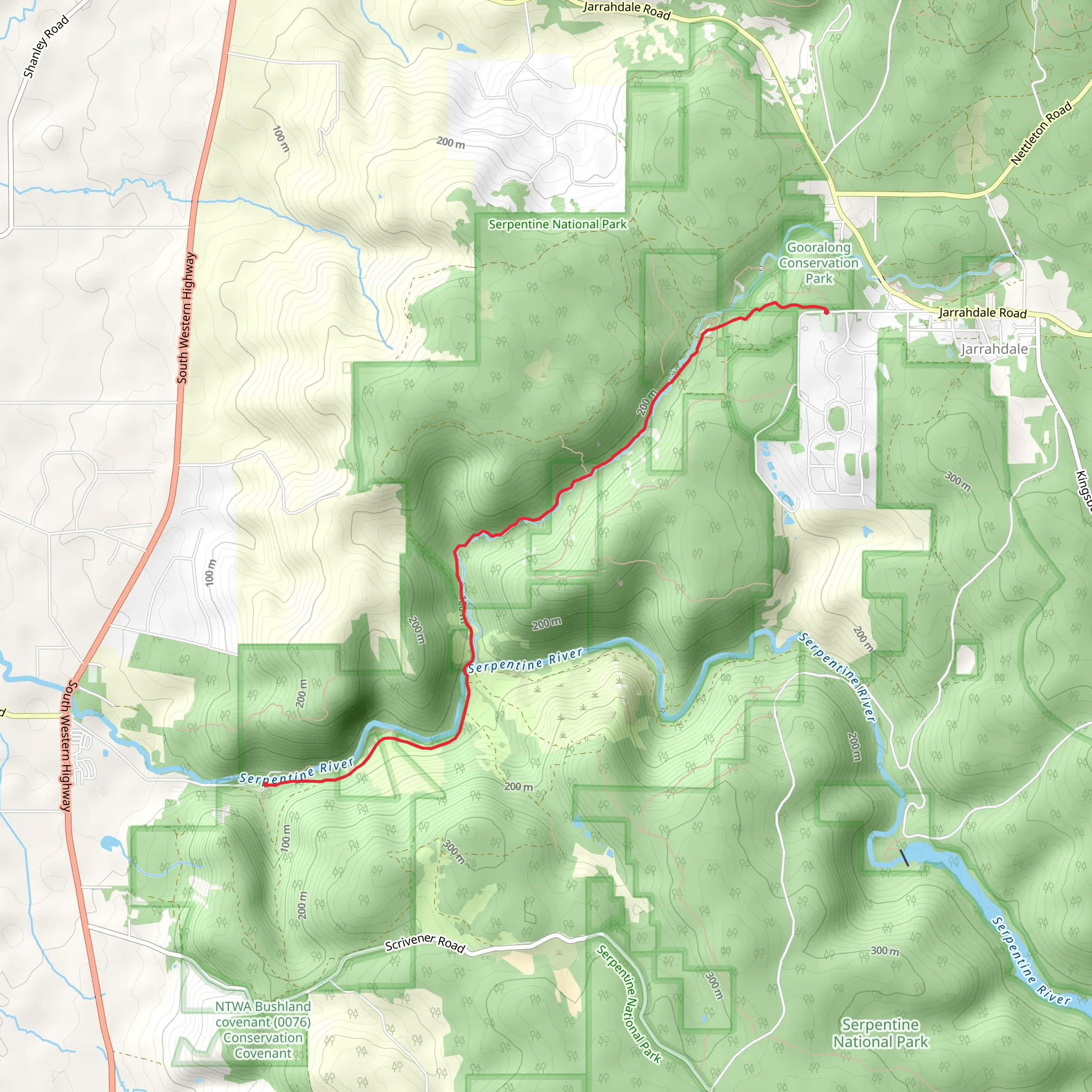Kitty’s Gorge Walk mobile static map