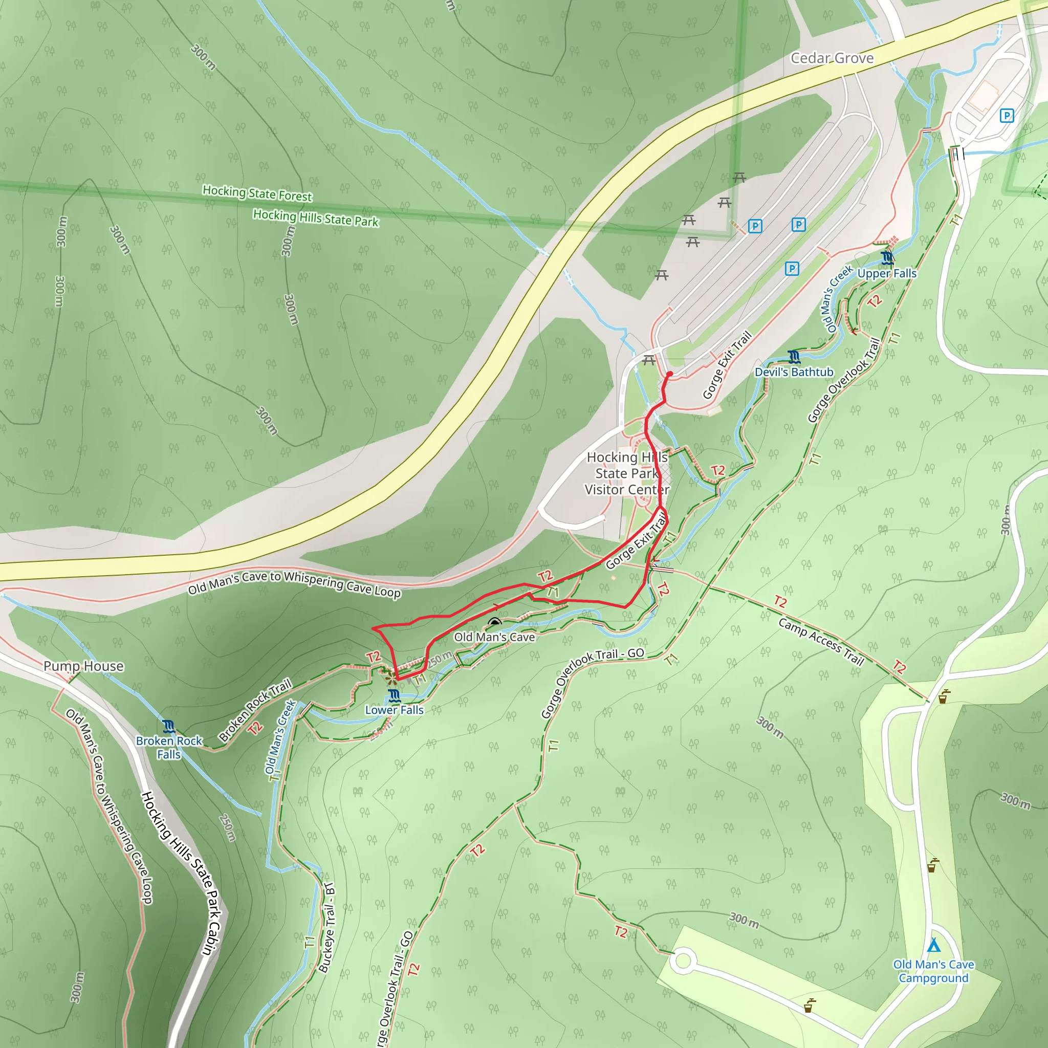 Gorge Exit Loop Trail mobile static map