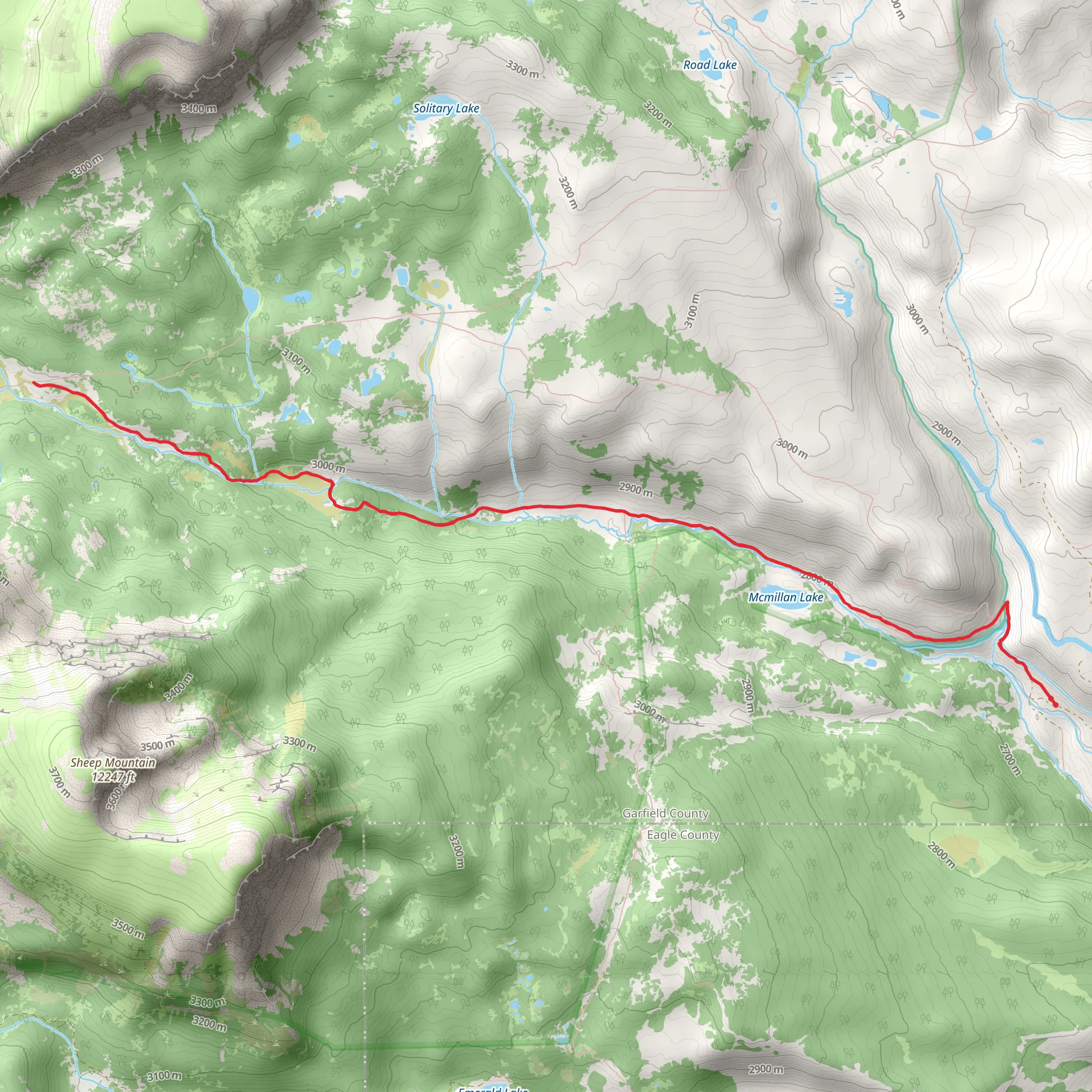 Middle Derby Trail mobile static map