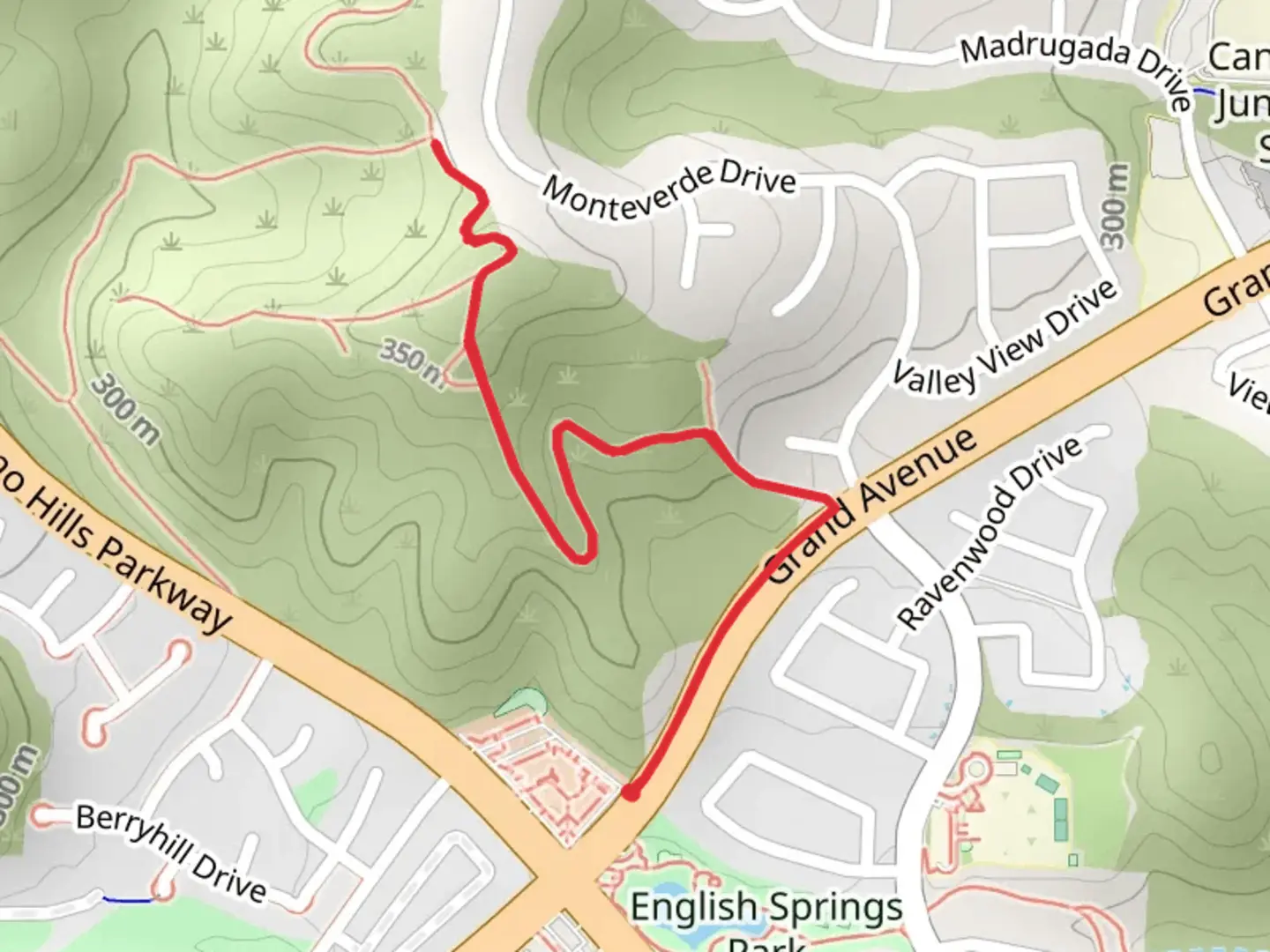 An image depicting the trail Monteverde Trail and its surrounding area.