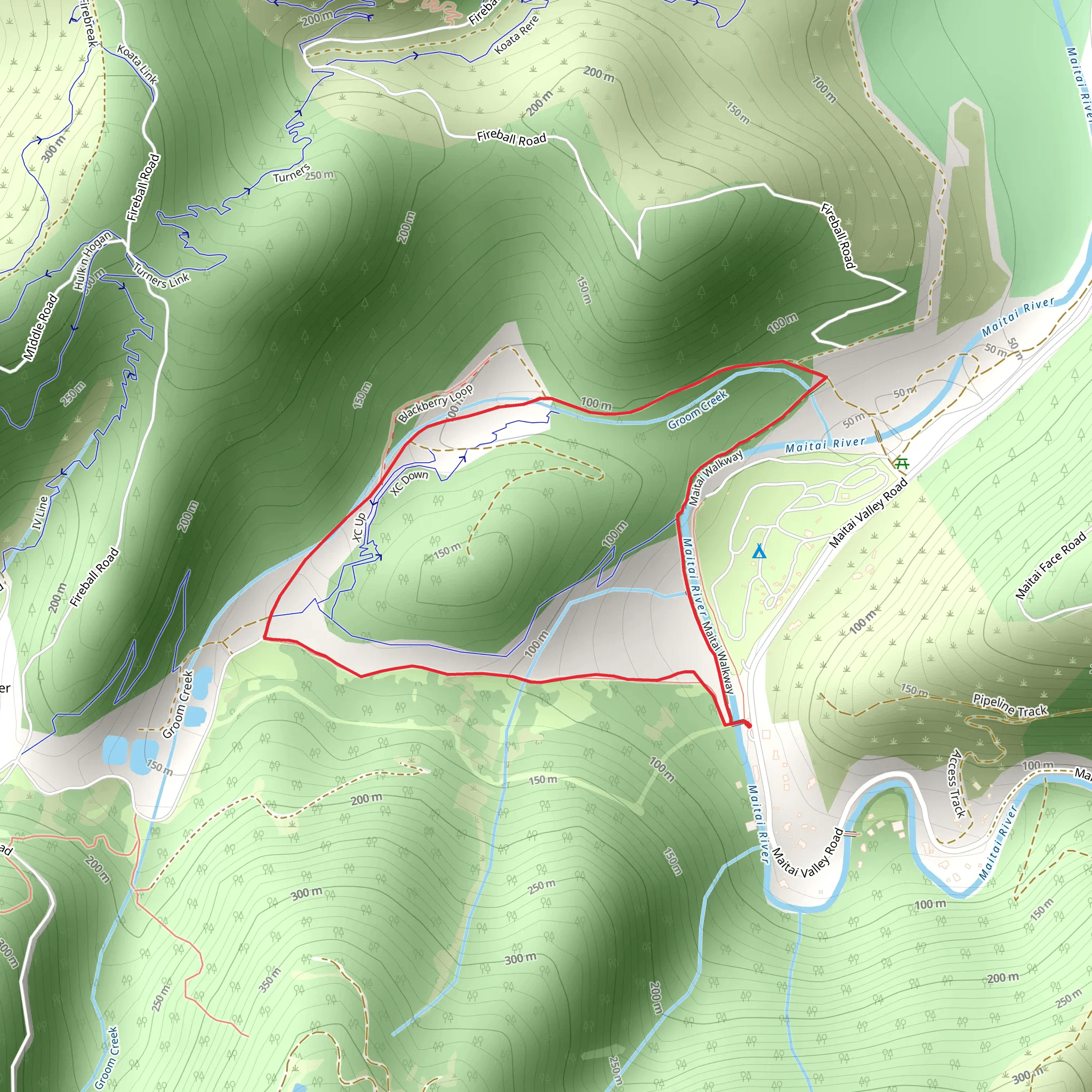 Maitai River Walk mobile static map