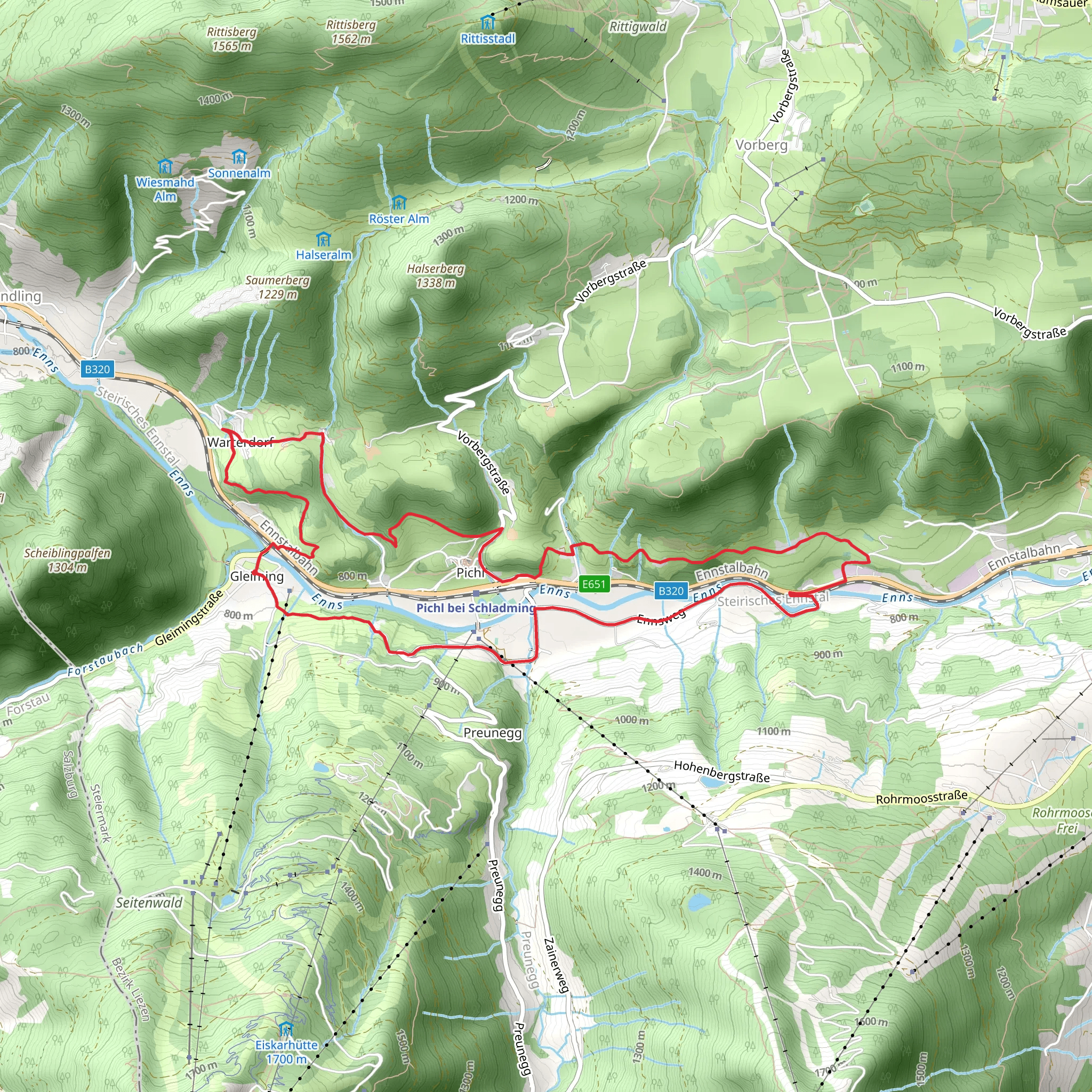 Pichl Trail mobile static map