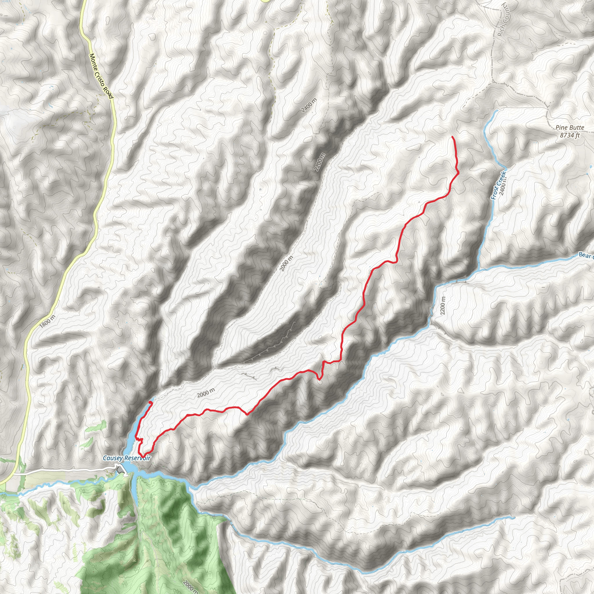 Baldy Ridge Trail mobile static map