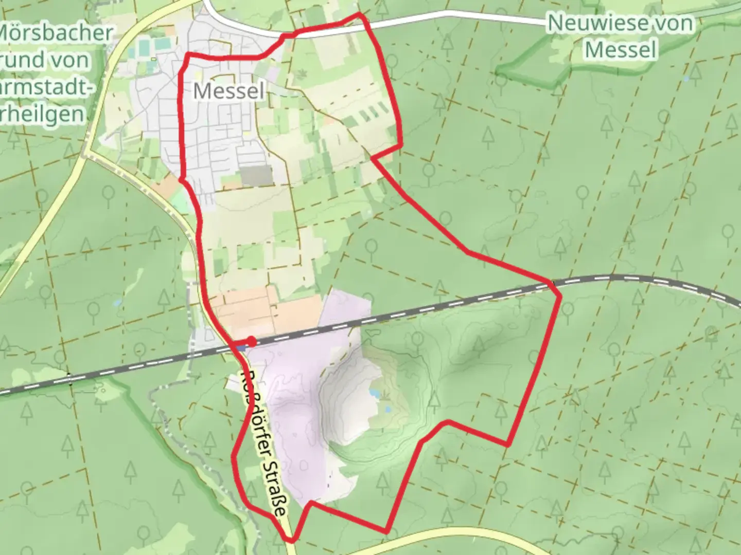 An image depicting the trail Messel Loop and its surrounding area.