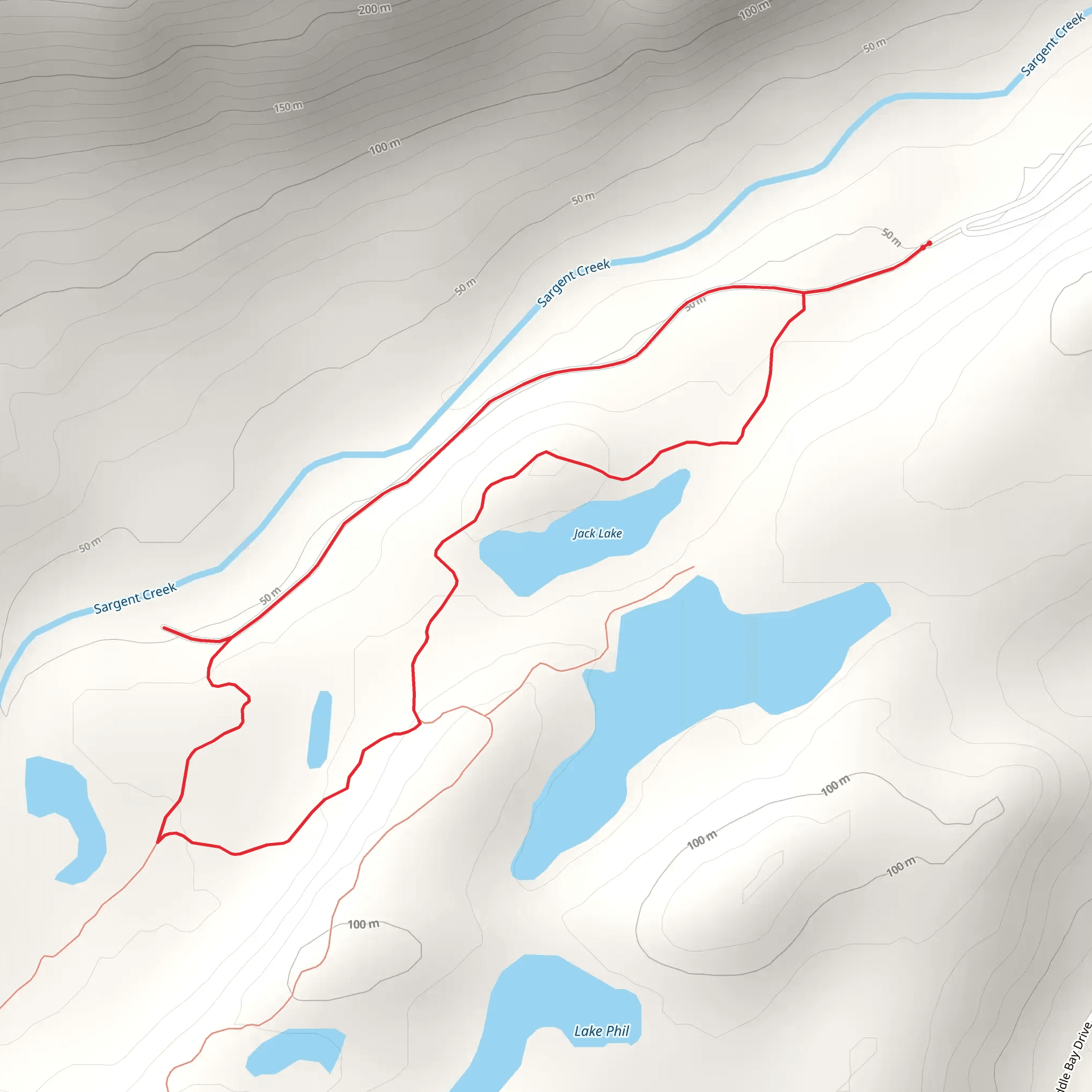Loop Beside Jack Lake mobile static map