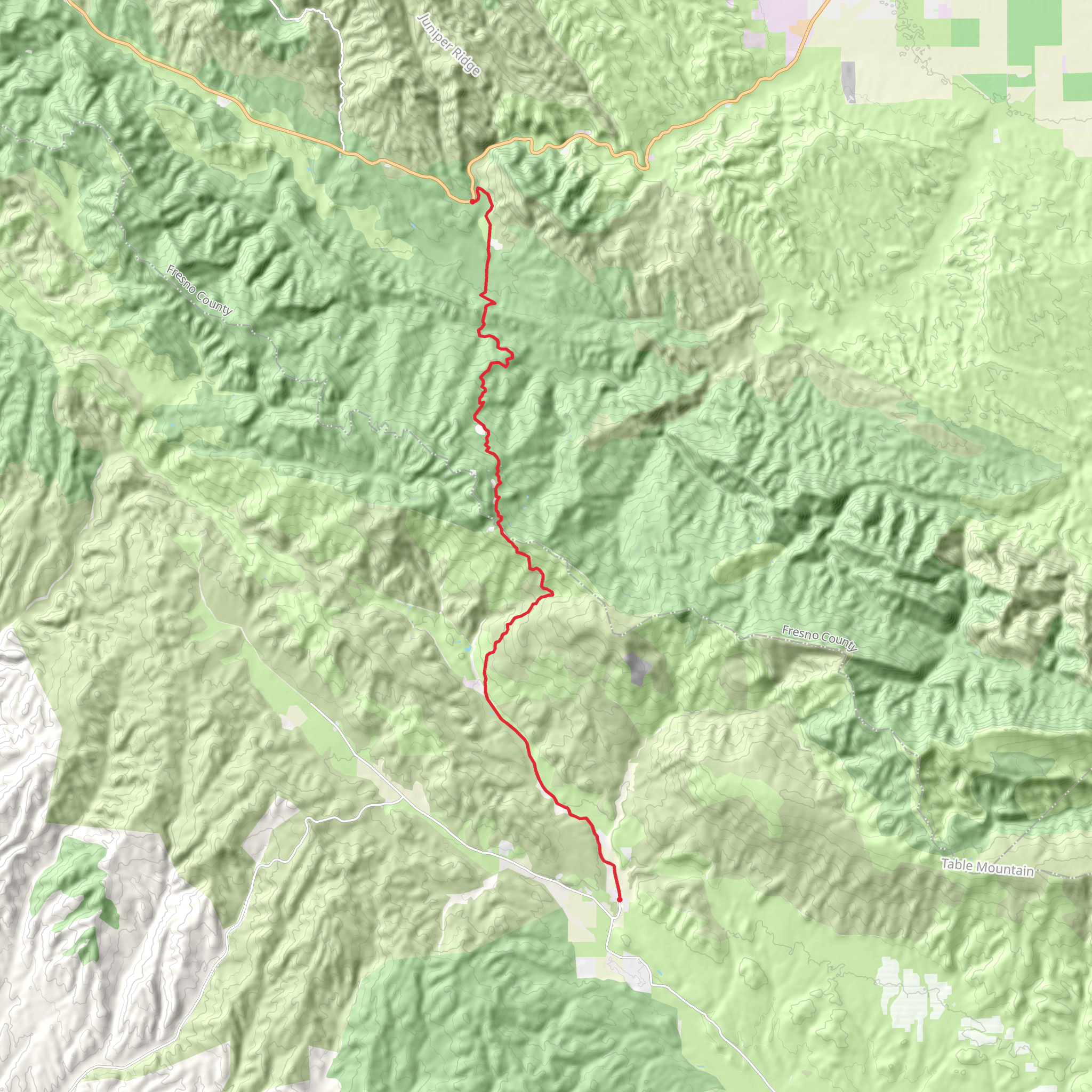 Little Cholame Creek mobile static map