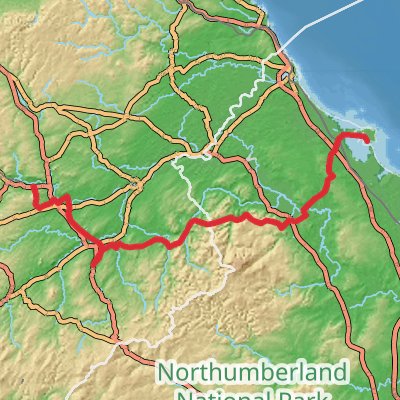 St Cuthbert’s Way 6-Day Challenging Tour (Hillwalk Tours) mobile static map