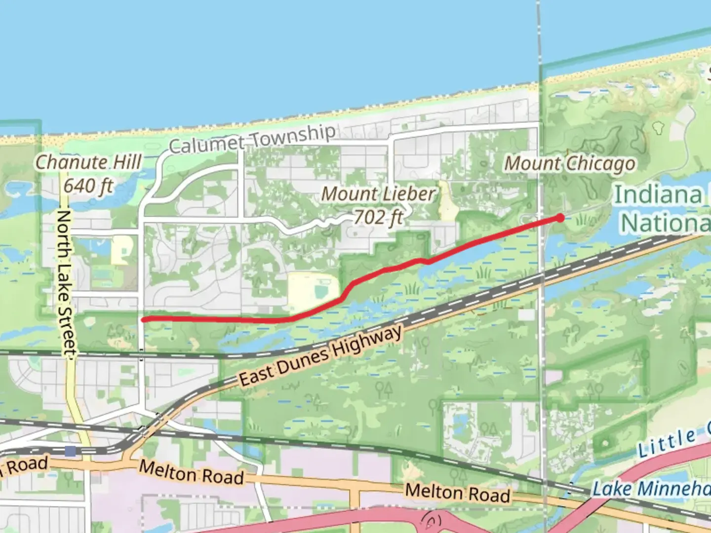 An image depicting the trail Marquette Trail and its surrounding area.