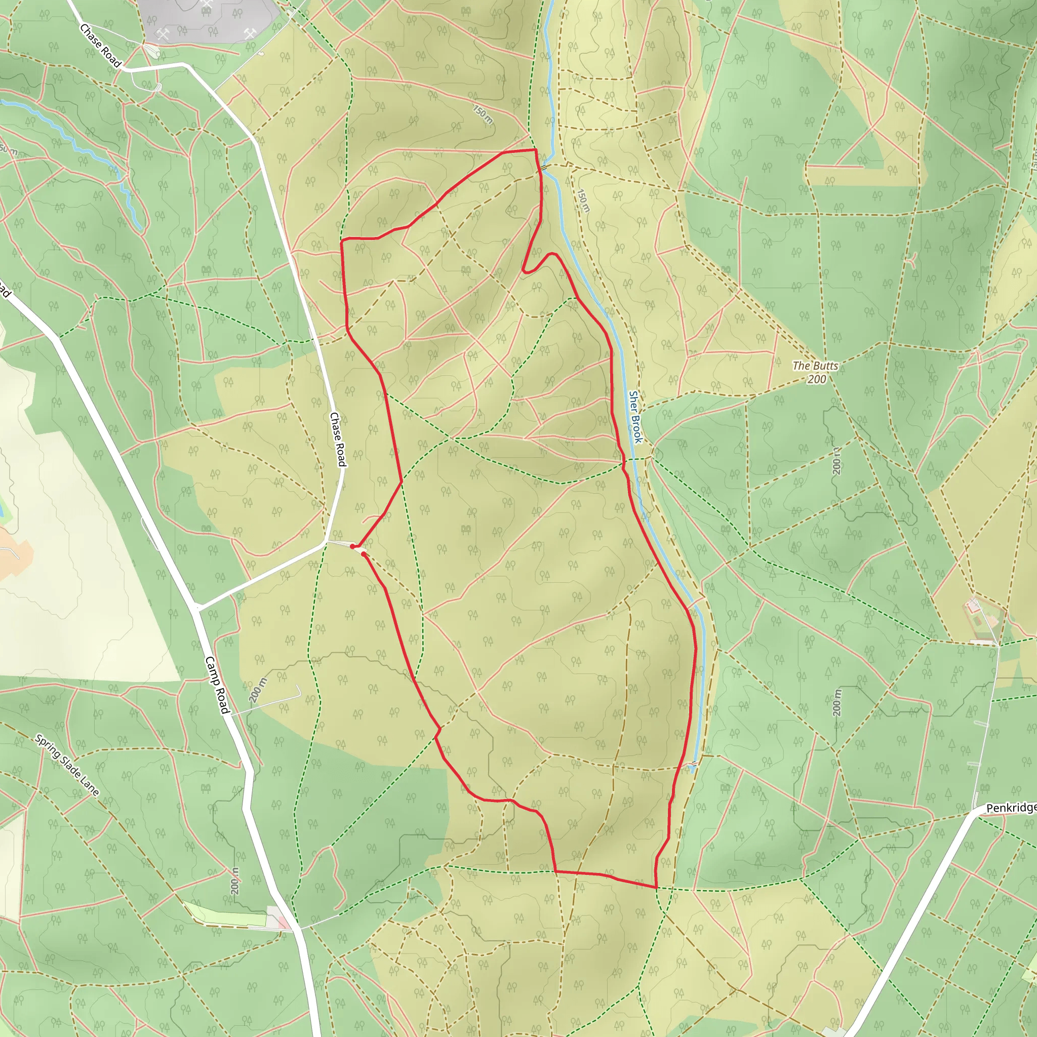 Glacial Boulder and Sherbrook from Chase Road Corner mobile static map