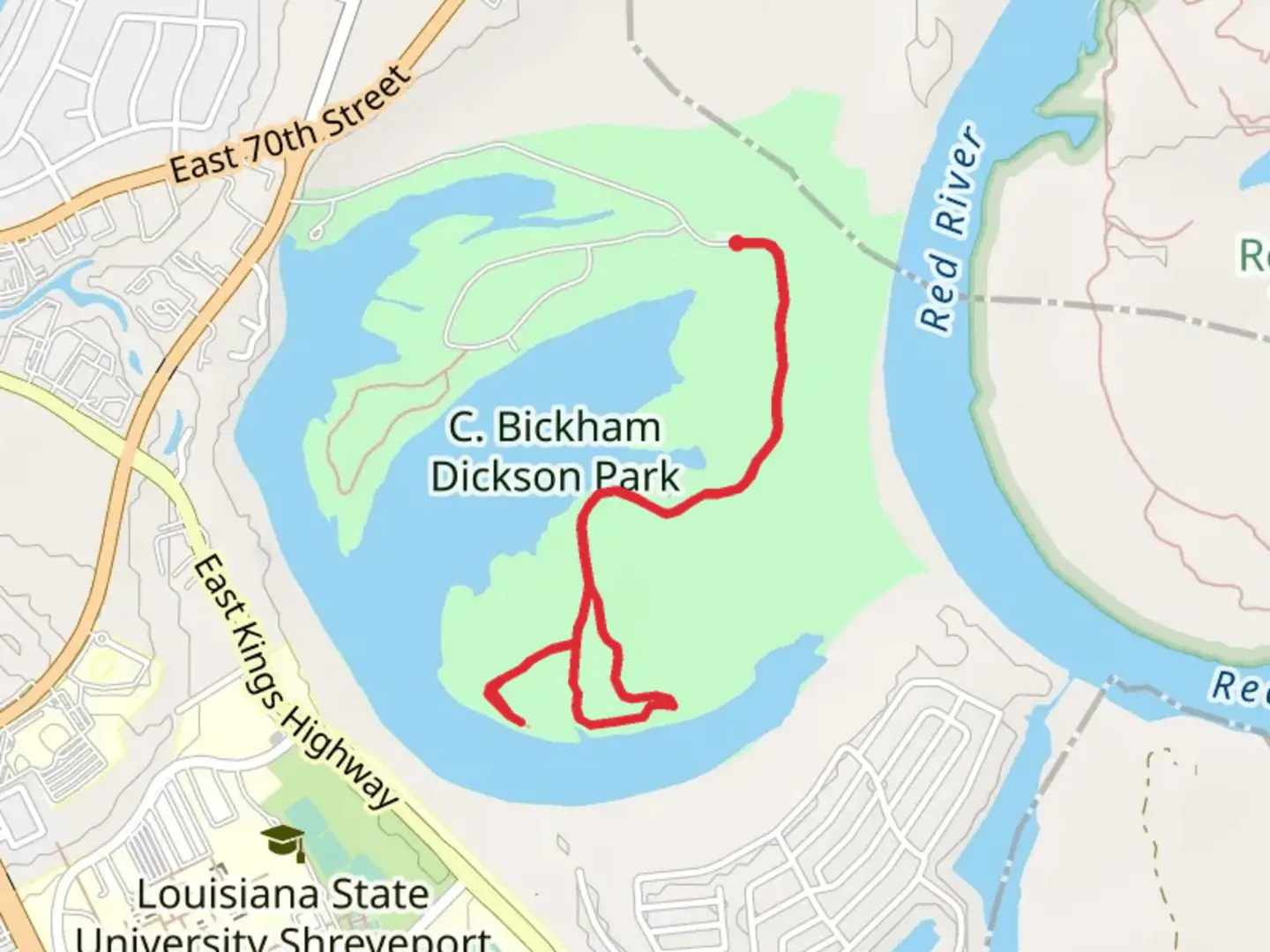 An image depicting the trail Sunflower Point Loop and its surrounding area.