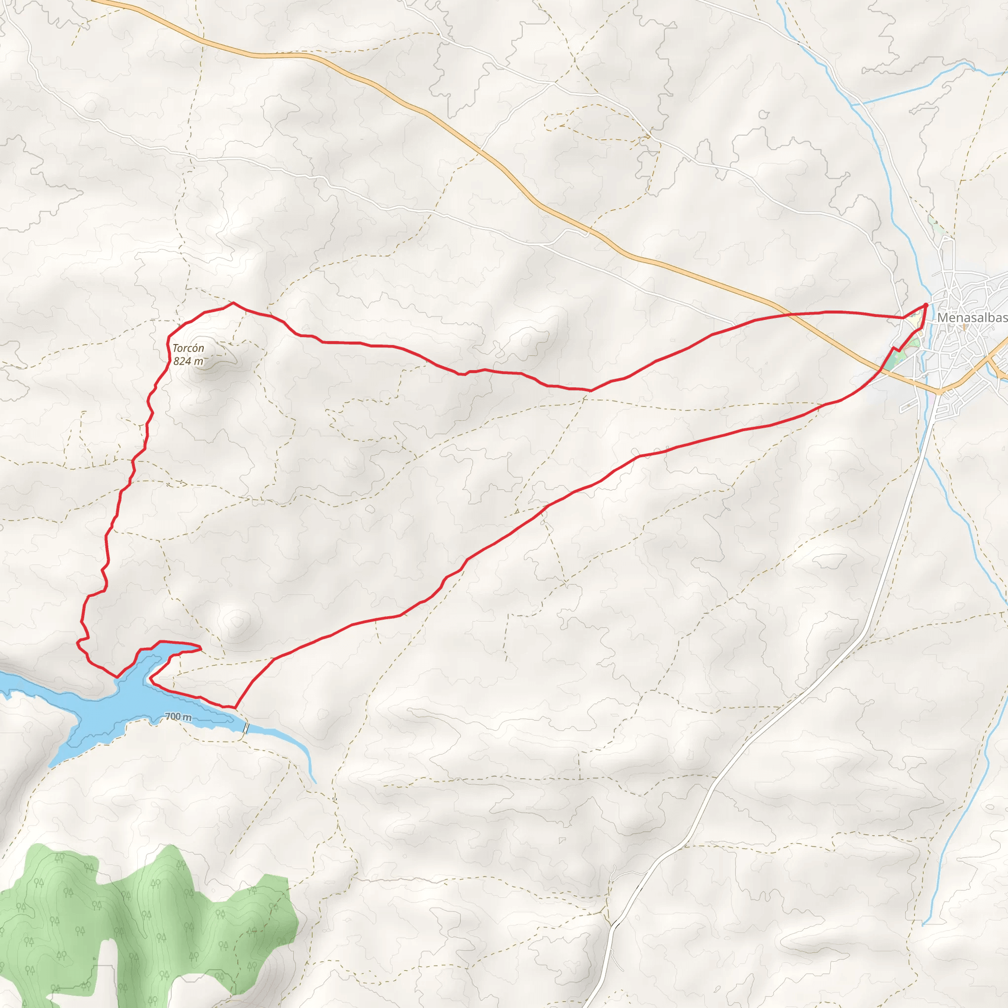 Menasalbas - Necropolis Route PR TO 36 mobile static map