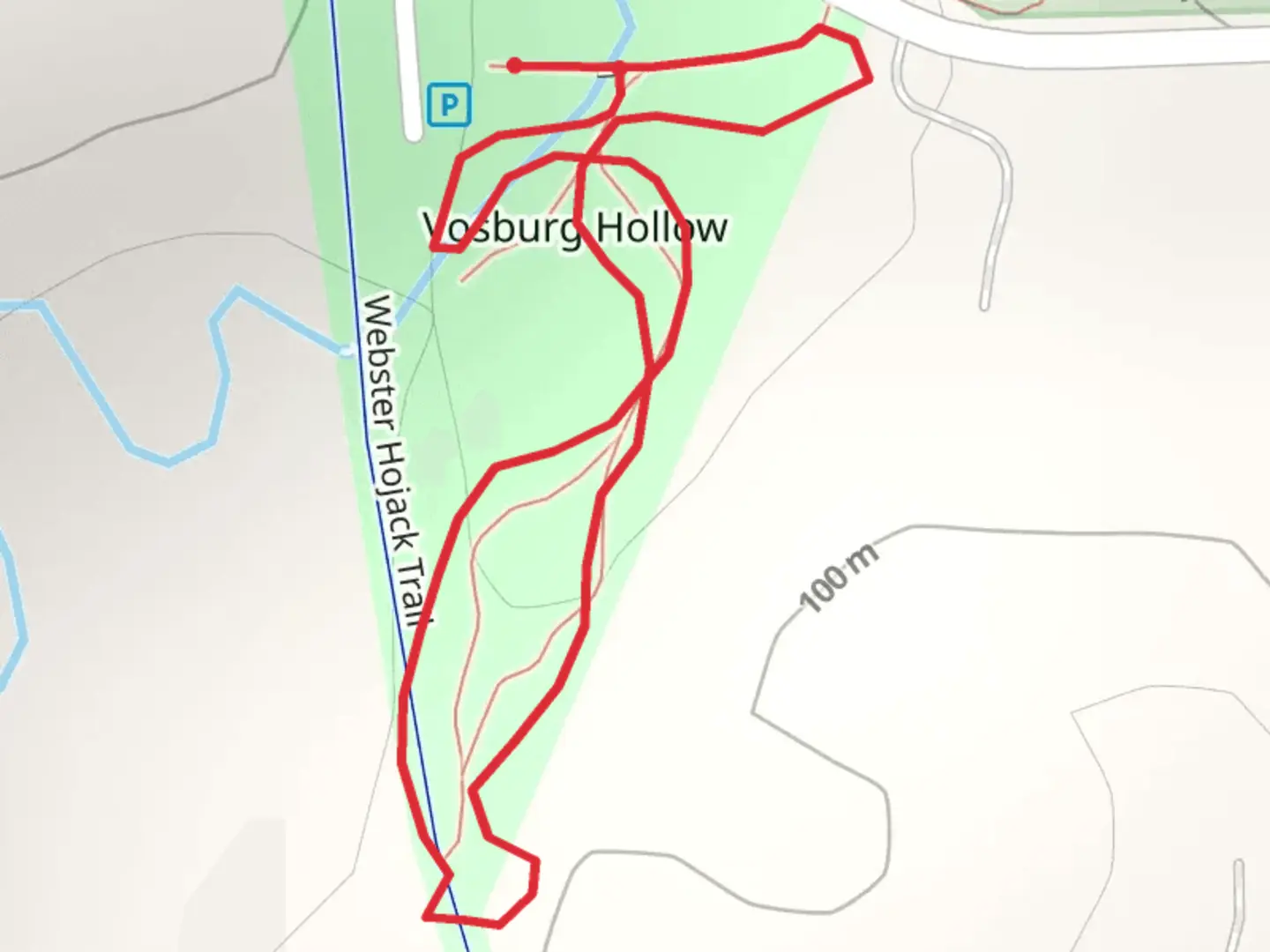 An image depicting the trail Vosburg Hollow Nature Trail and its surrounding area.