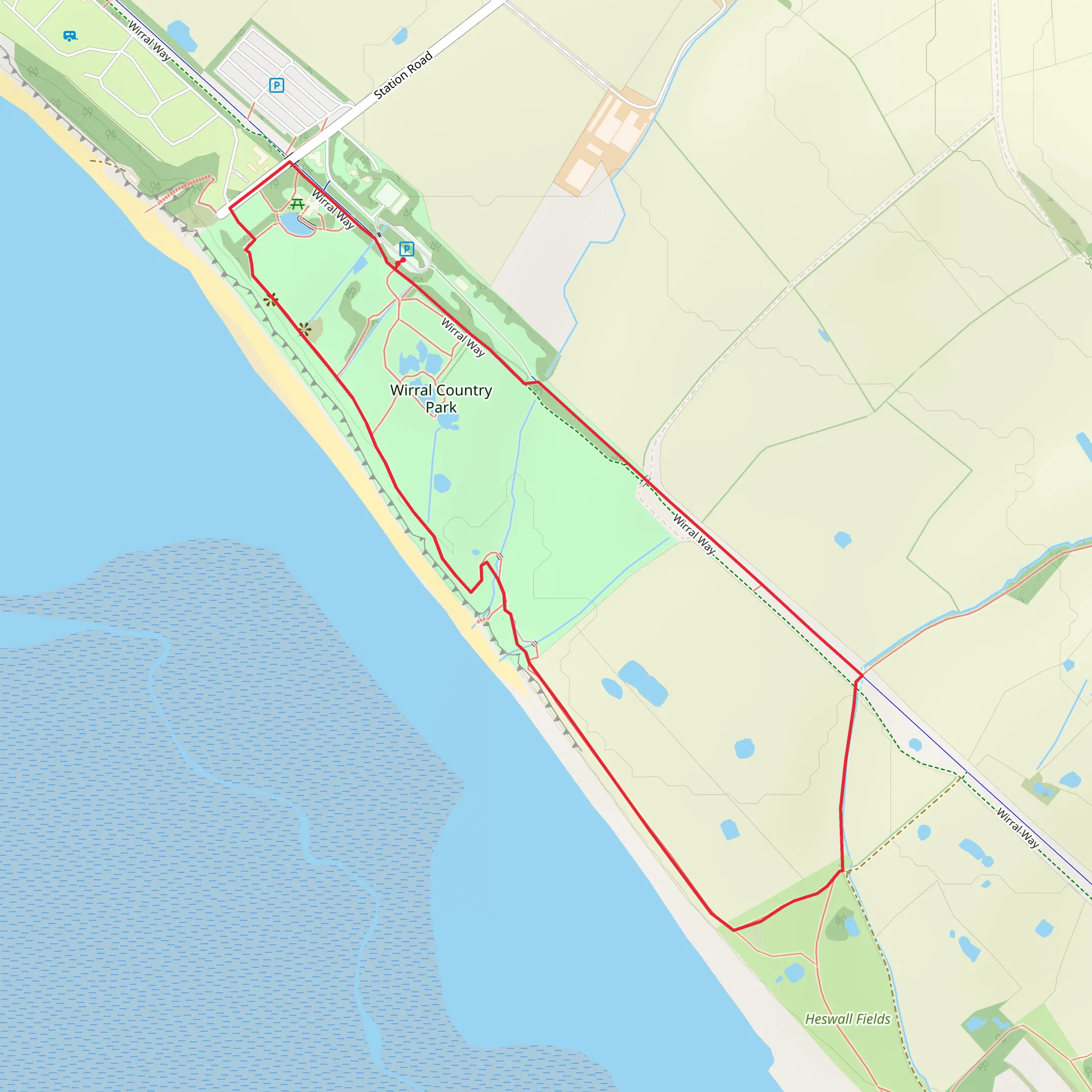 Wirral Country Park mobile static map