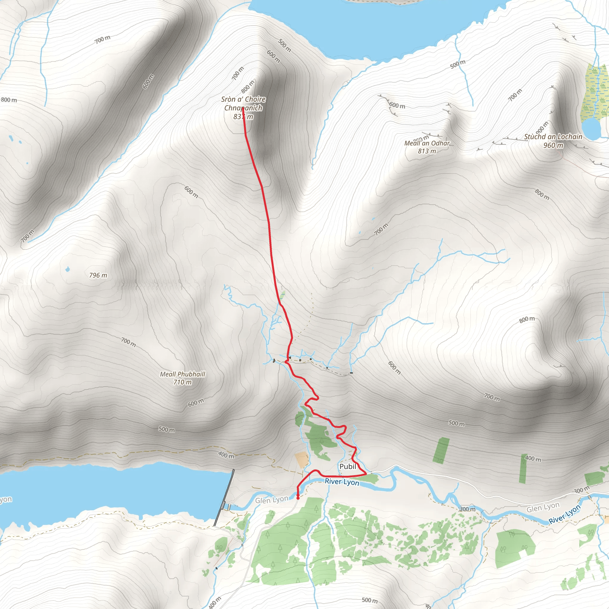 Sron a' Choire Chnapanich mobile static map