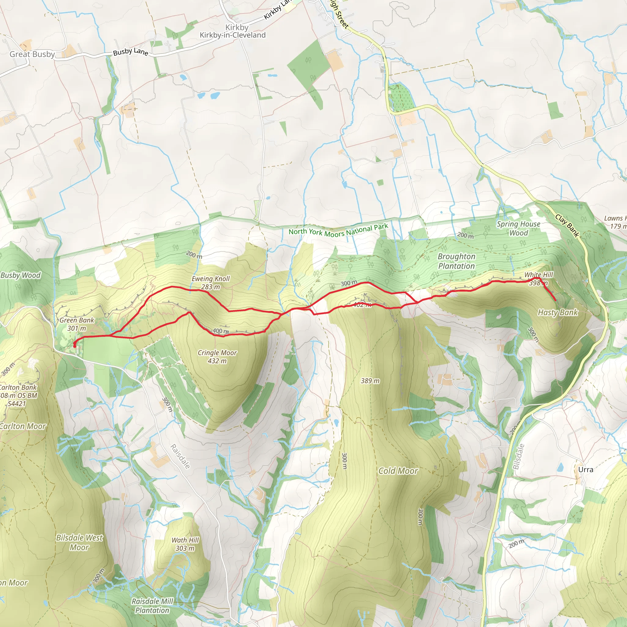 Cringle Moor and the Wain Stones mobile static map