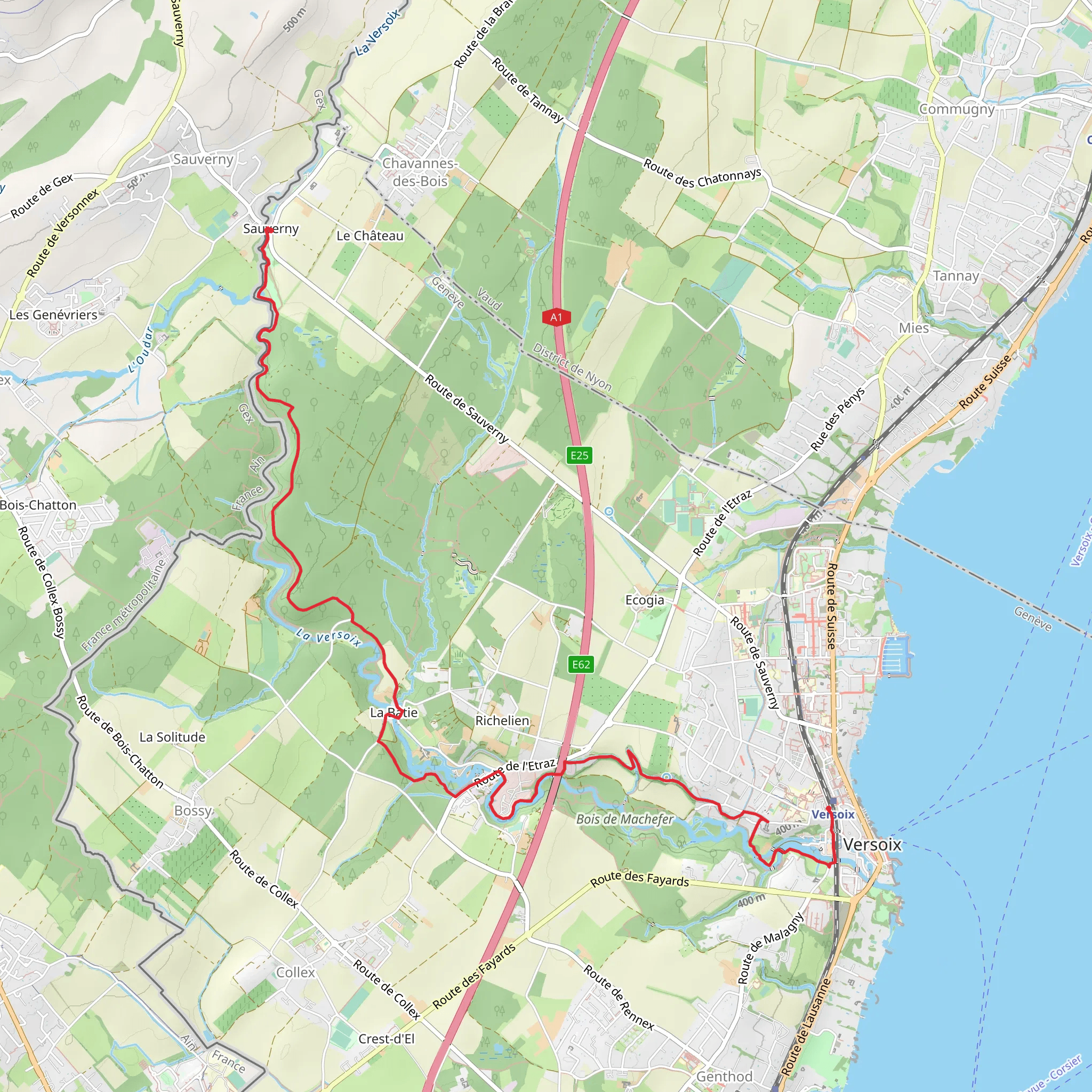 Au fil de la Versoix mobile static map