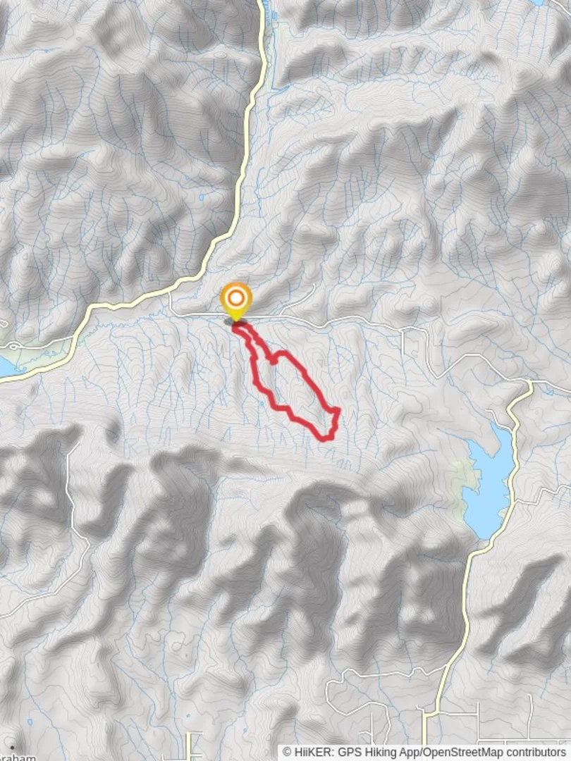 An image depicting the trail Grass Valley Road Loop and its surrounding area.