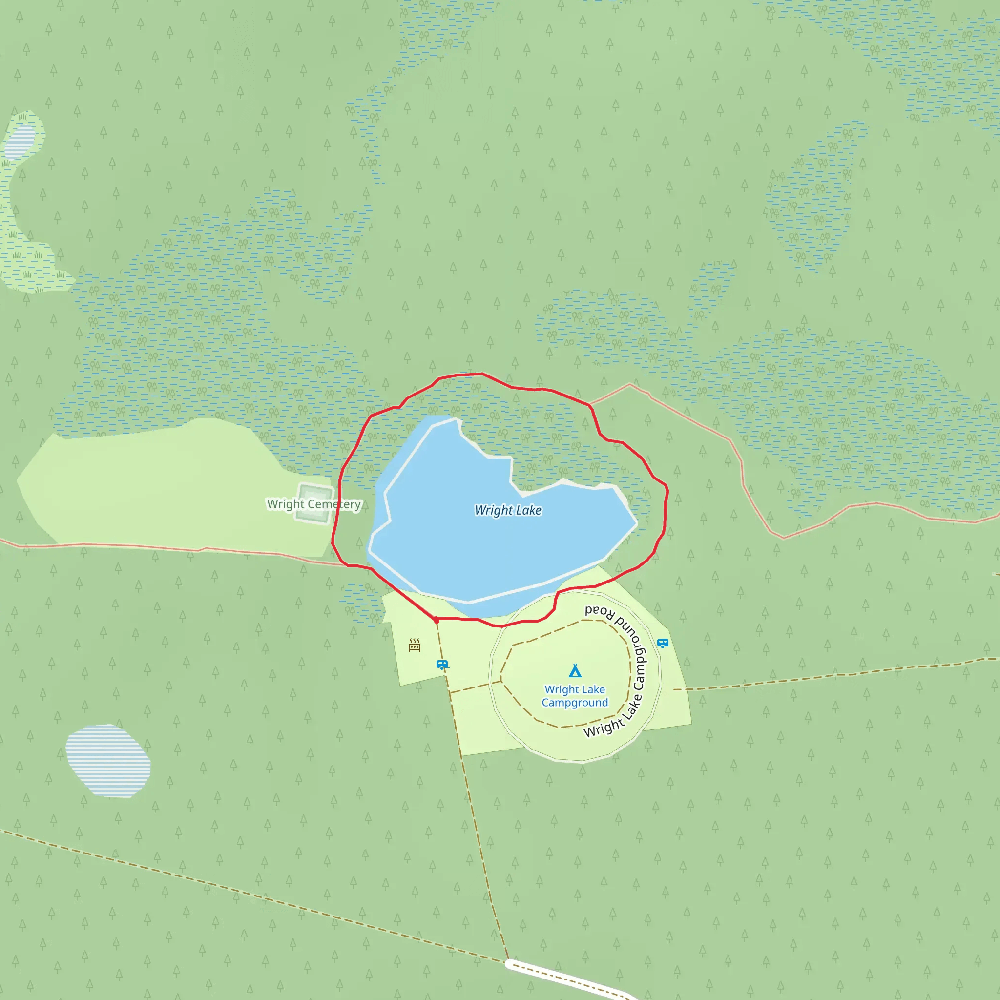Wright Lake Loop mobile static map