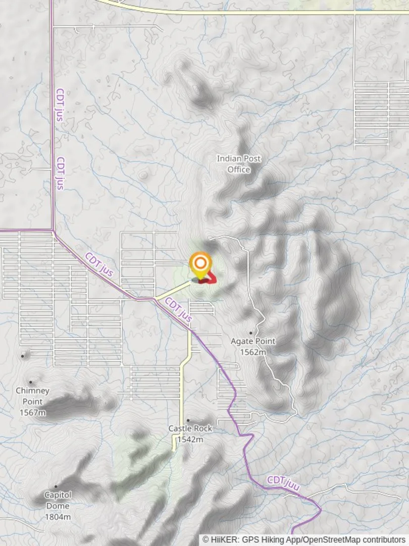 An image depicting the trail Thunder Egg Trail and its surrounding area.