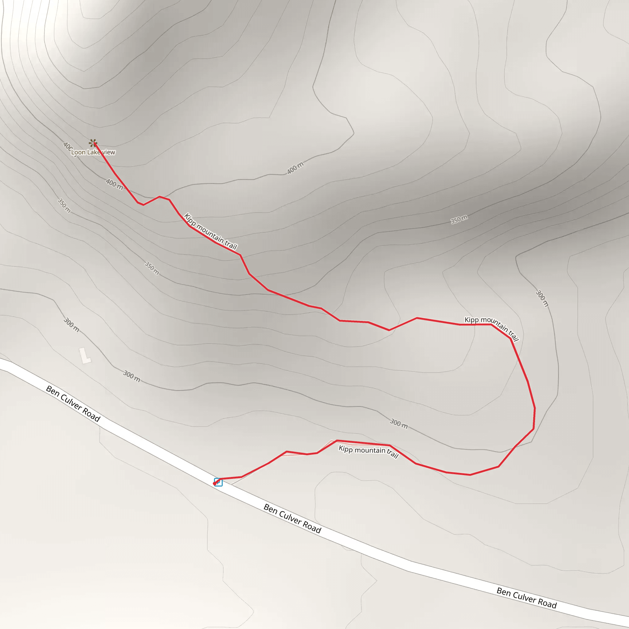 Kipp Mountain Trail via Ben Culver Road mobile static map