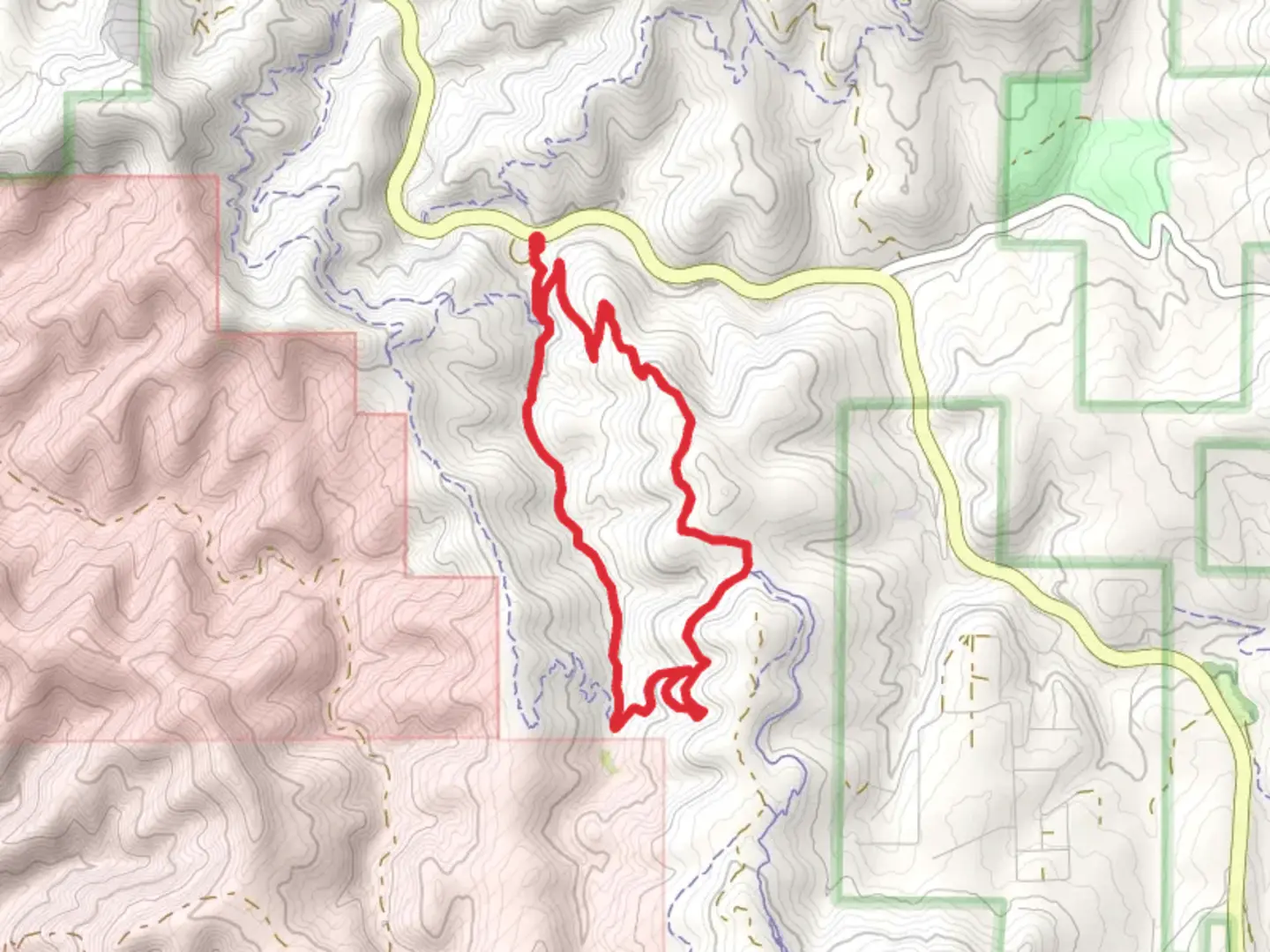 An image depicting the trail Blue Ribbon Loop Trail and its surrounding area.