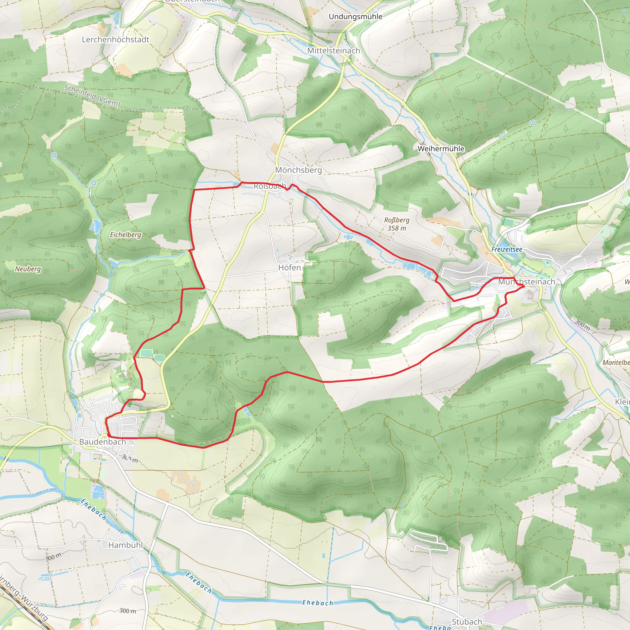 Baudenbach Rundweg mobile static map