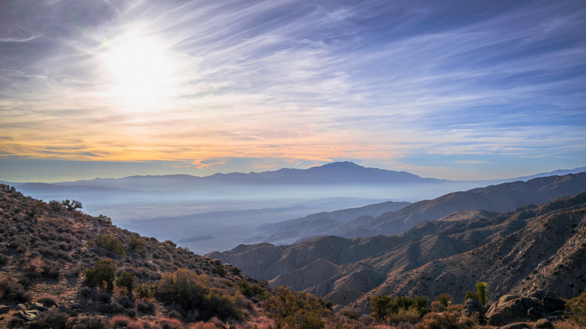 An image depicting the trail Berdoo Canyon Road Trail and its surrounding area.
