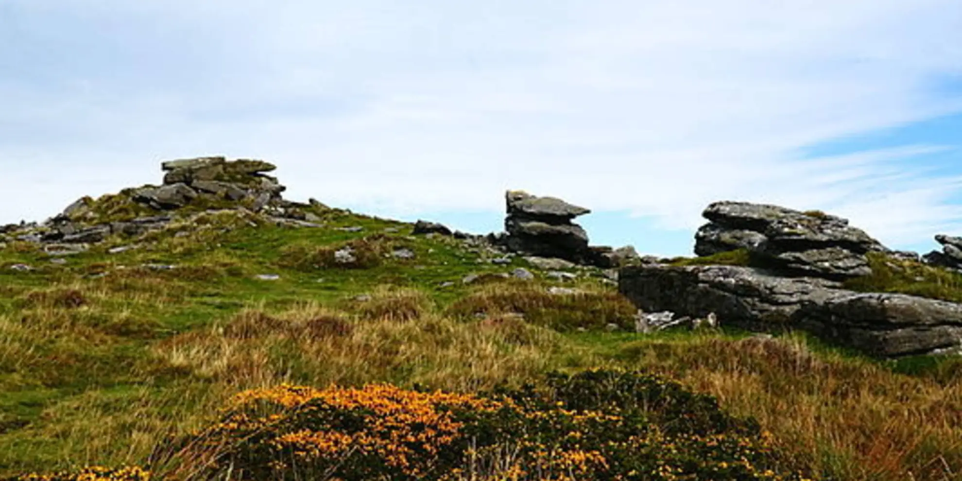 An image depicting the trail Sharp Tor - Corndon Tor and Yar Tor Circular and its surrounding area.